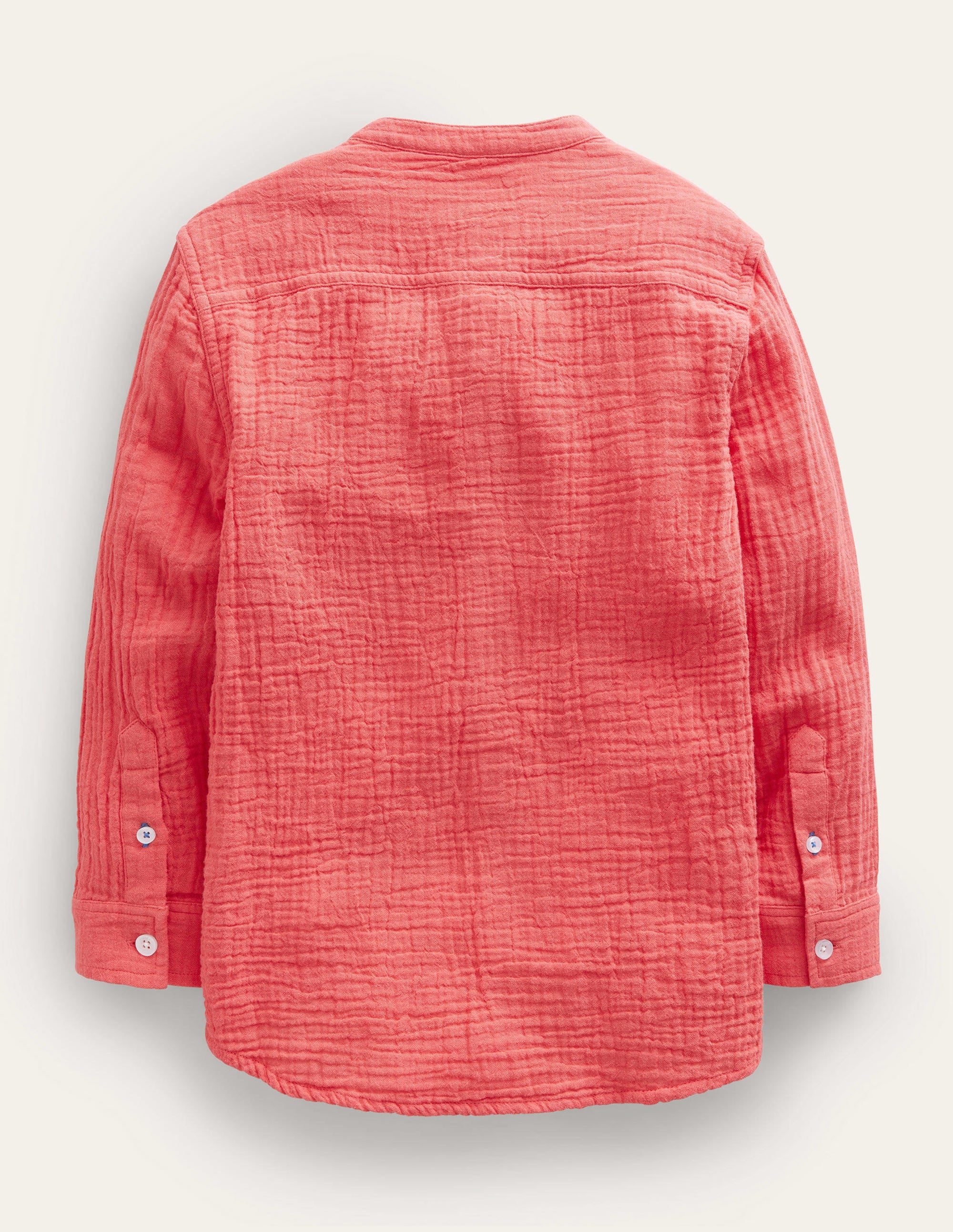 Chemise grand-père double épaisseur-Rouge confiture - Image 2