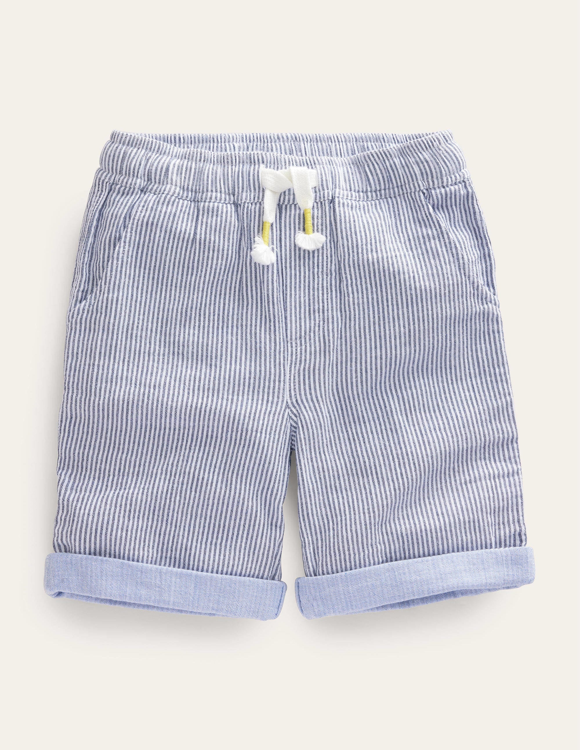 Leichte Freizeit-Shorts-Schuluniform-Marineblau, Feine Streifen - Image 1