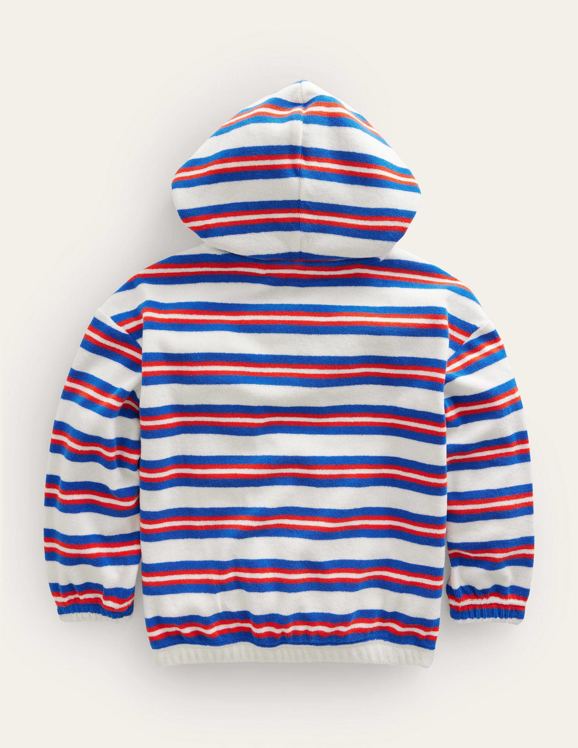 Sweat à capuche en éponge-Rayé multi bleu cabanon-2