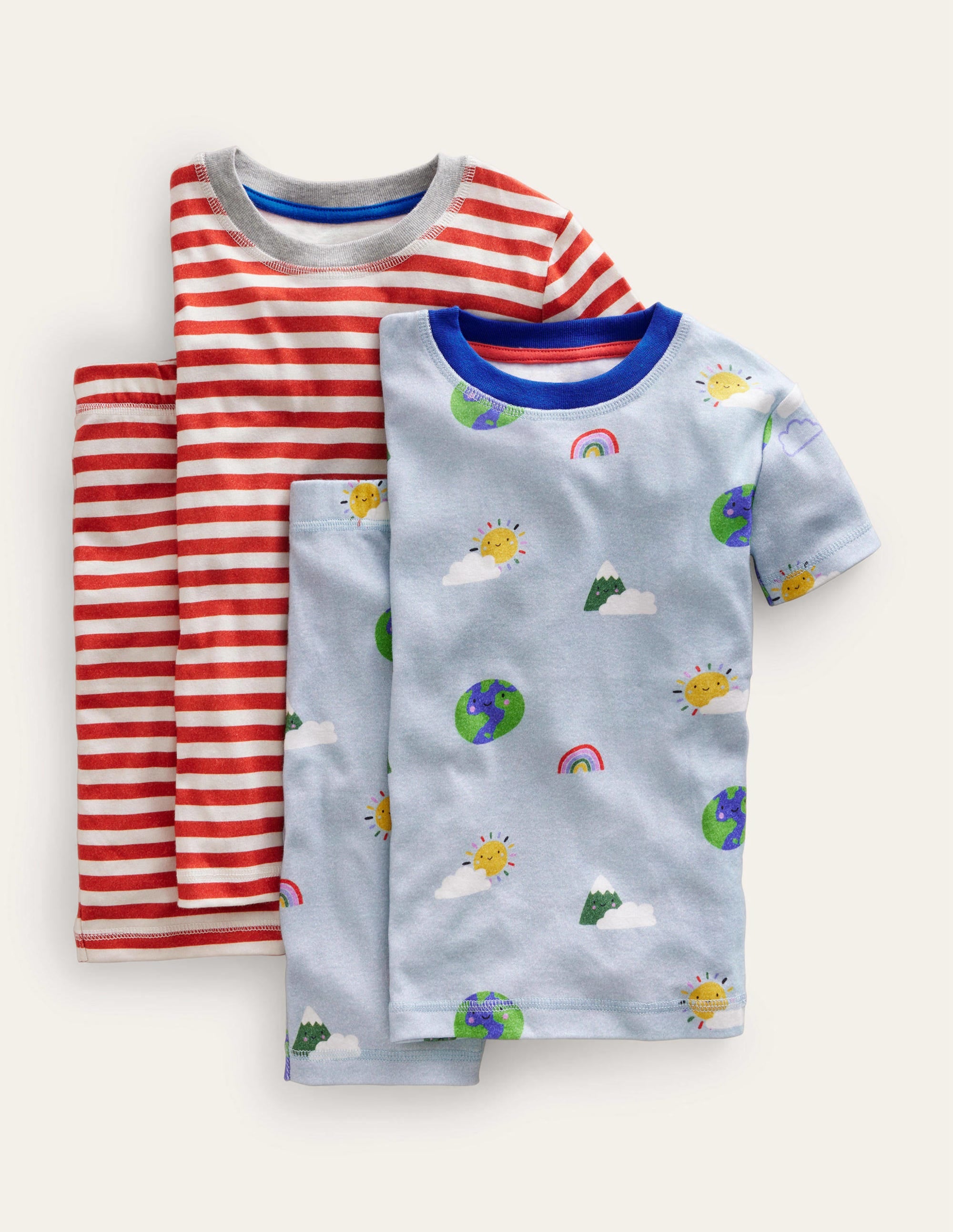 Kurzer Schlafanzug mit anliegender Passform im 2er-Pack-Wetter - Image 1