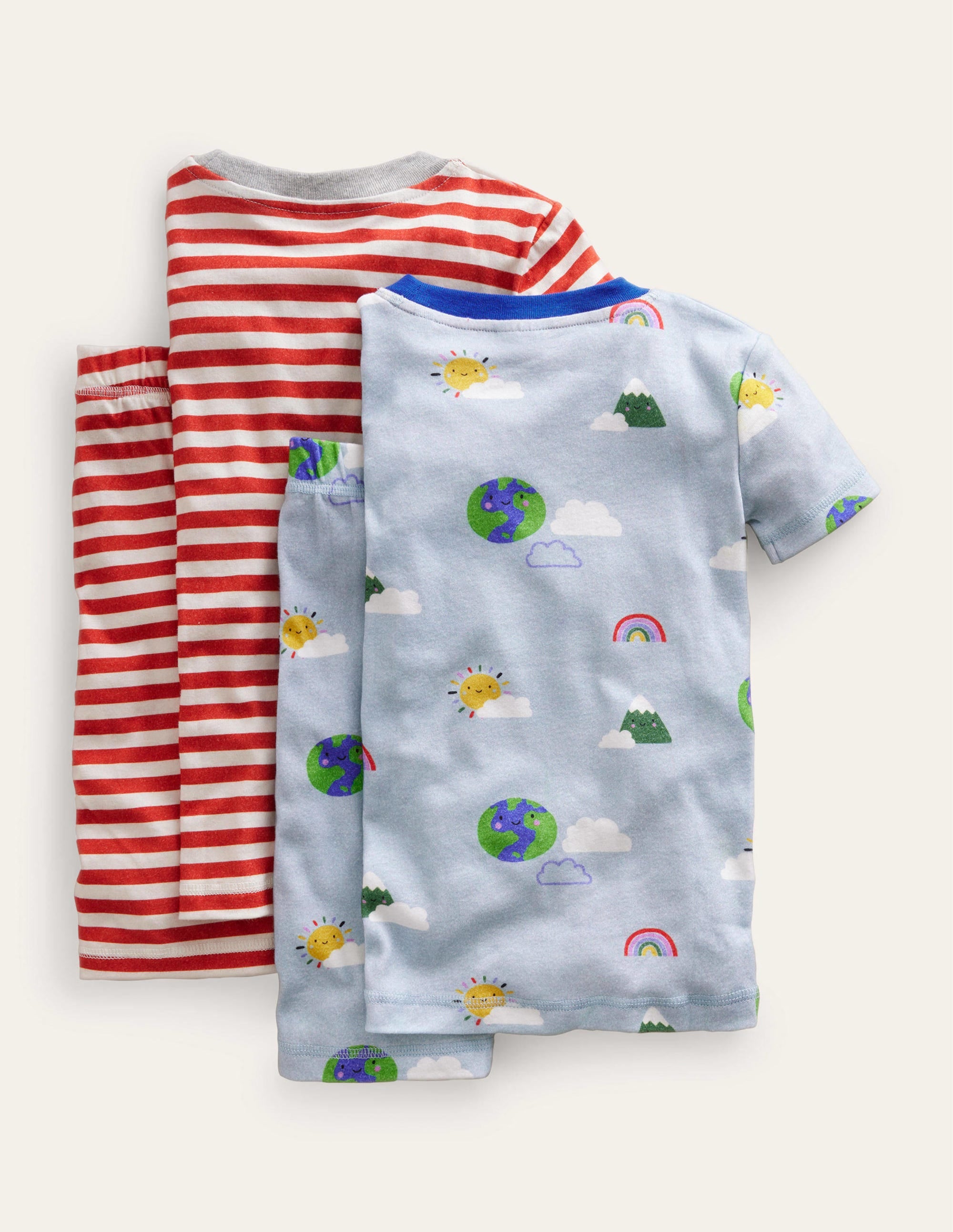 Kurzer Schlafanzug mit anliegender Passform im 2er-Pack-Wetter - Image 2
