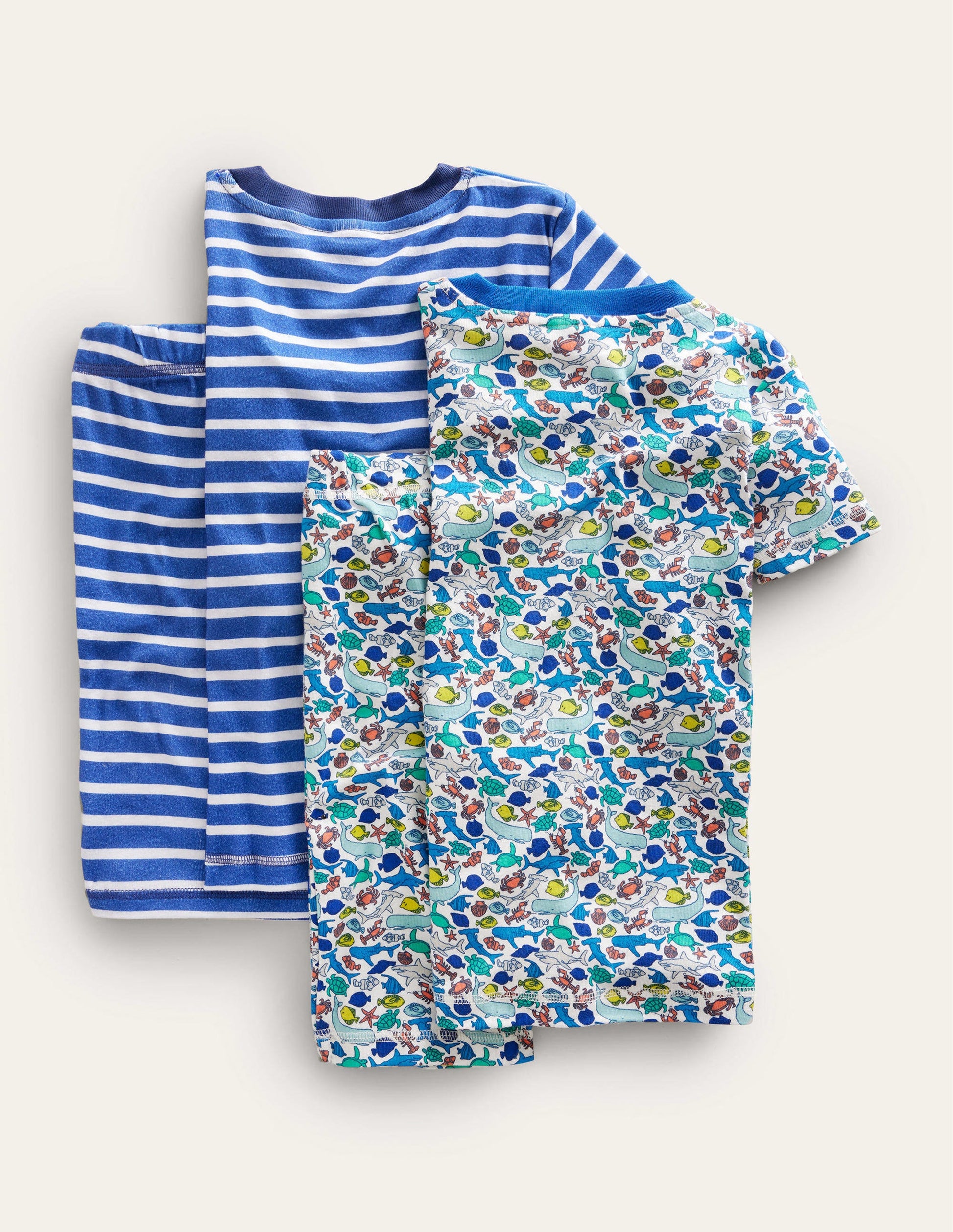 2 pyjamas courts douillets-Récif multi-2