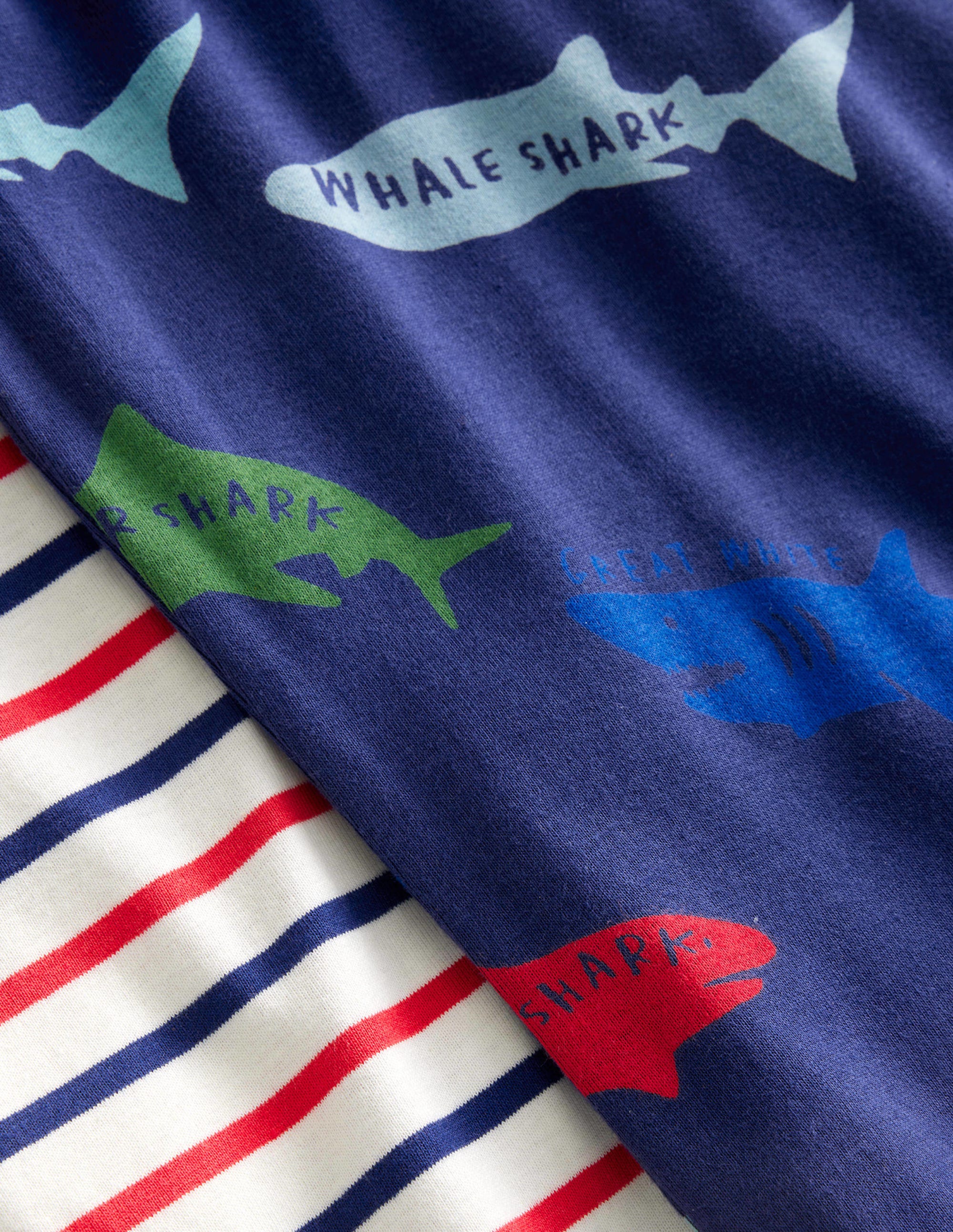 2 pyjamas courts douillets-Requins multi tribord - Image 3