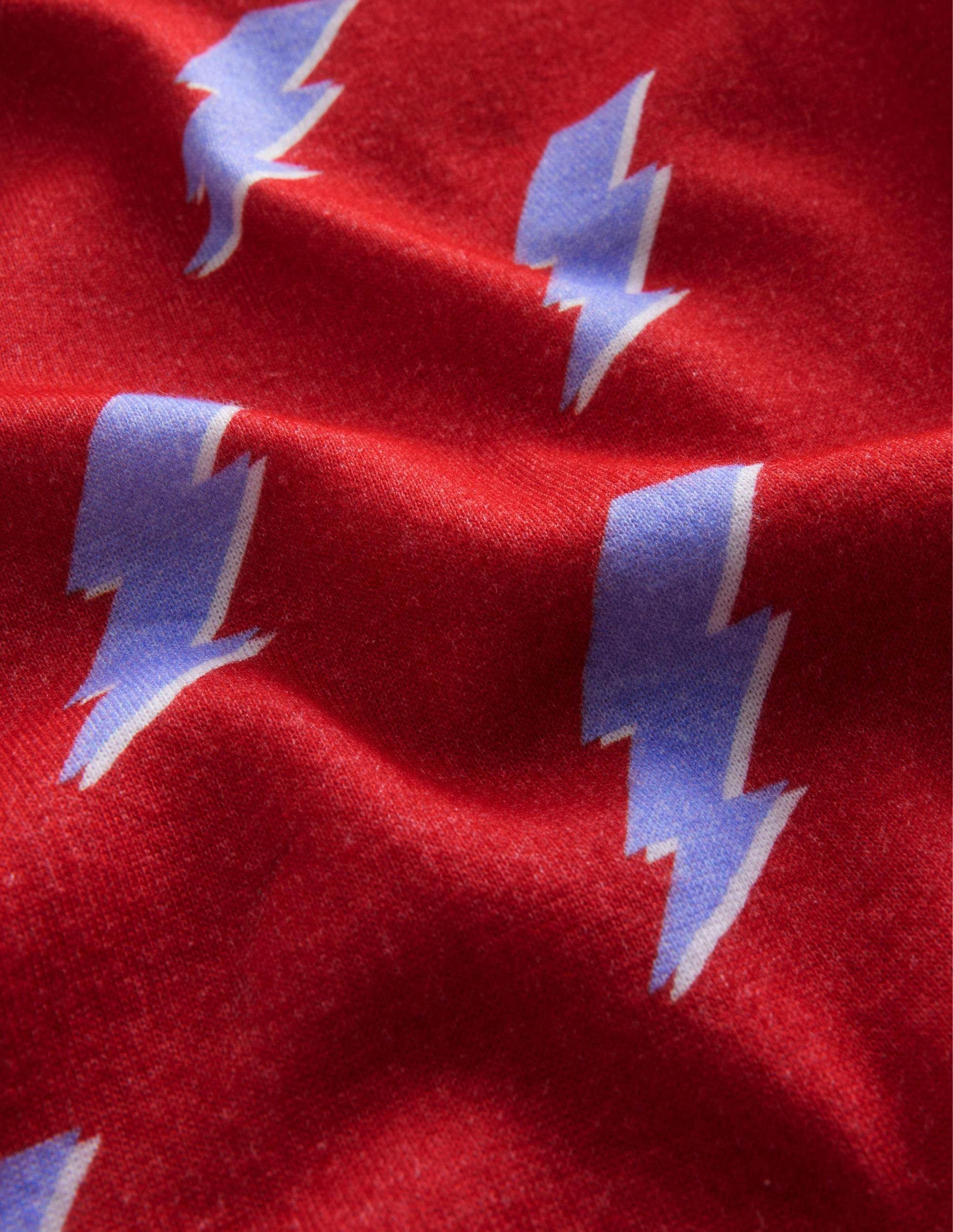 Single Glow-in-the-dark Pyjama-Red Lightening Bolt-3