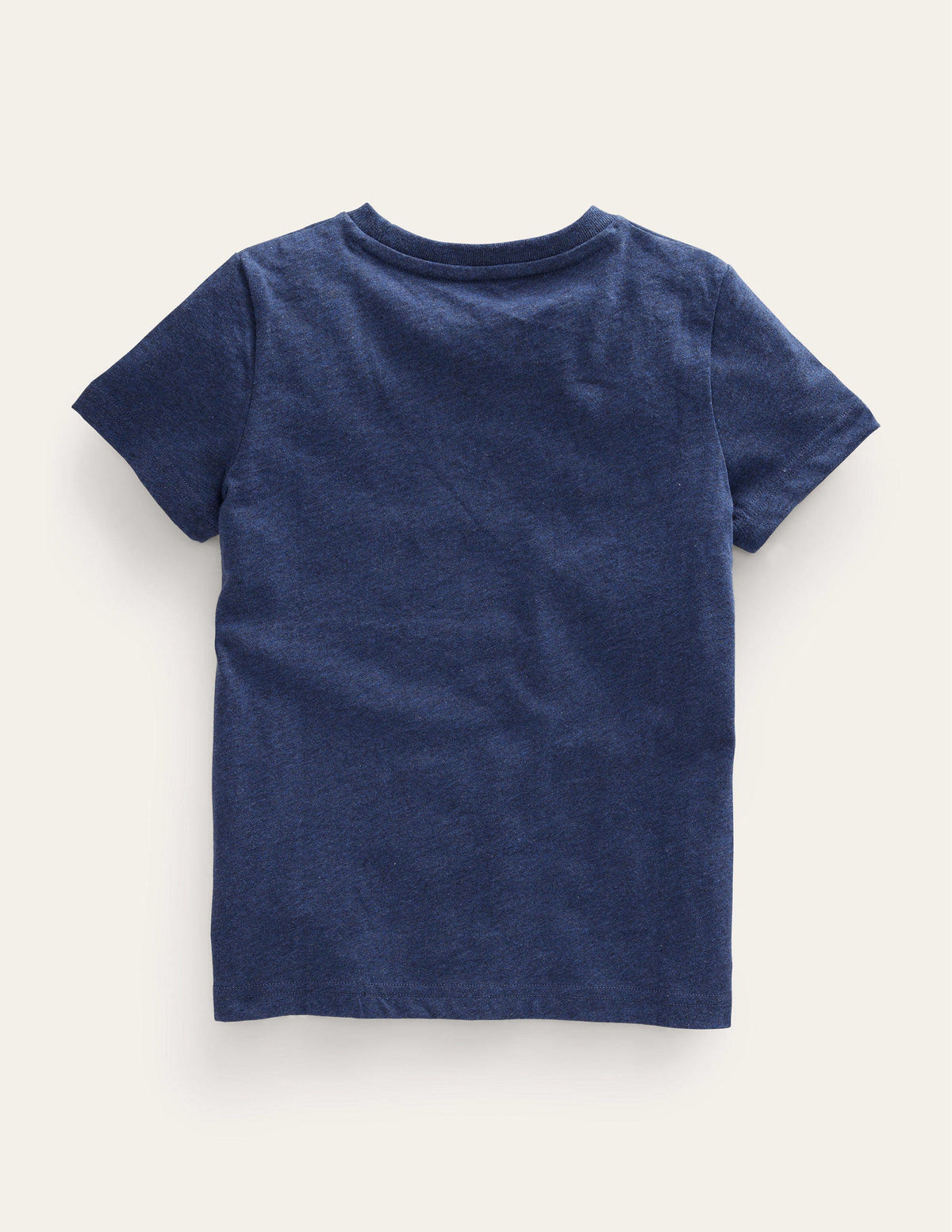 Gemustertes T-Shirt-Marineblau Meliert - Image 2