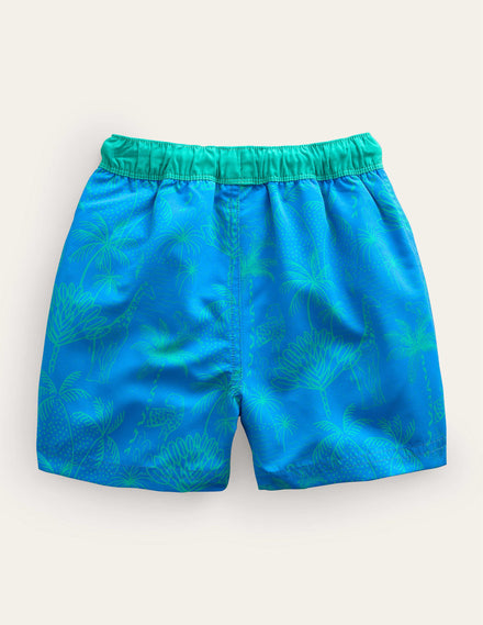 Badeshorts-Griechisches Blau Leopard