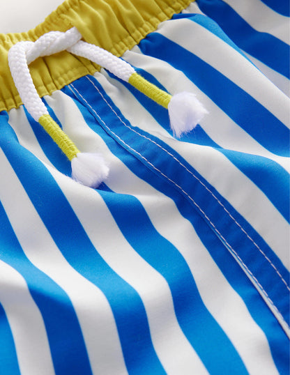 Badeshorts-Blau, Strukturierte Streifen-3