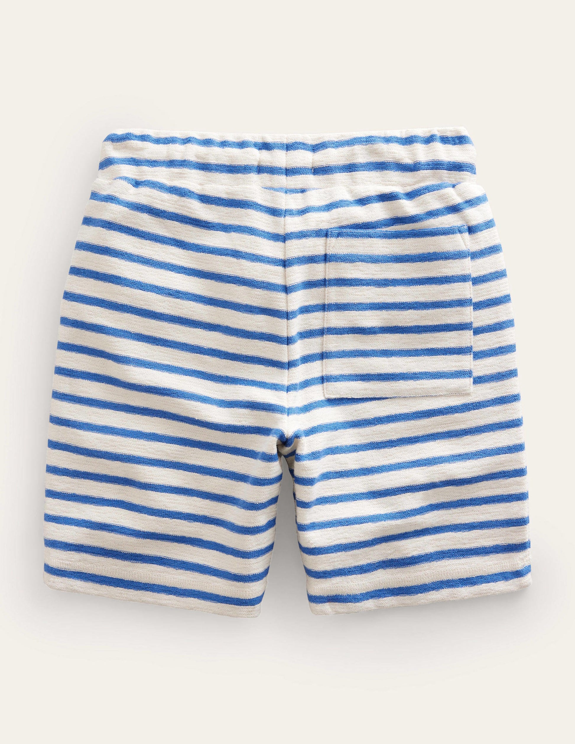 Short en jersey texturé-Bleu de Delft/blanc-2