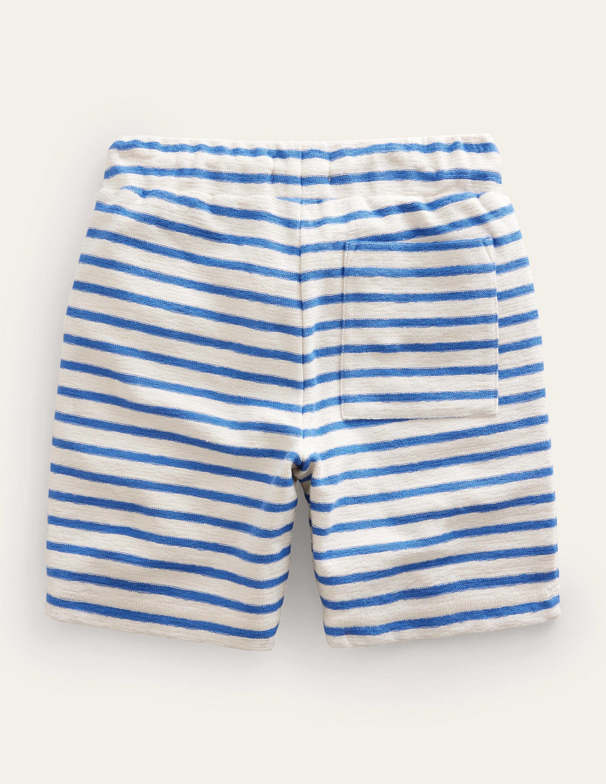 Short en jersey texturé-Bleu de Delft/blanc - Image 2