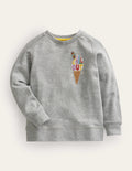 Sweat graphique-Glace grise