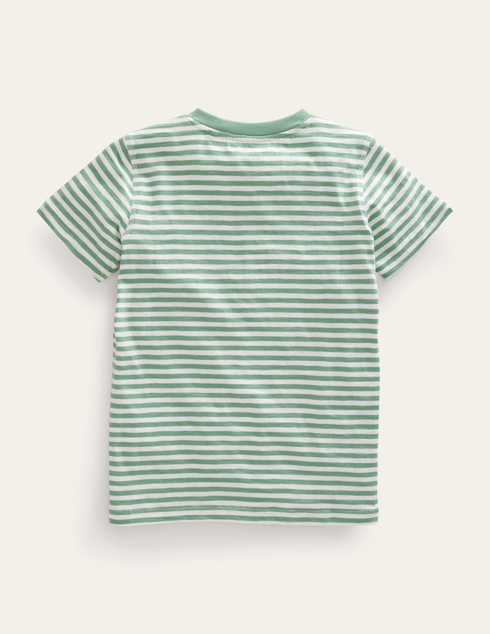 Henley T-Shirt aus gewaschener Baumwolle-Naturweiß/Zultanitgrün - Image 2