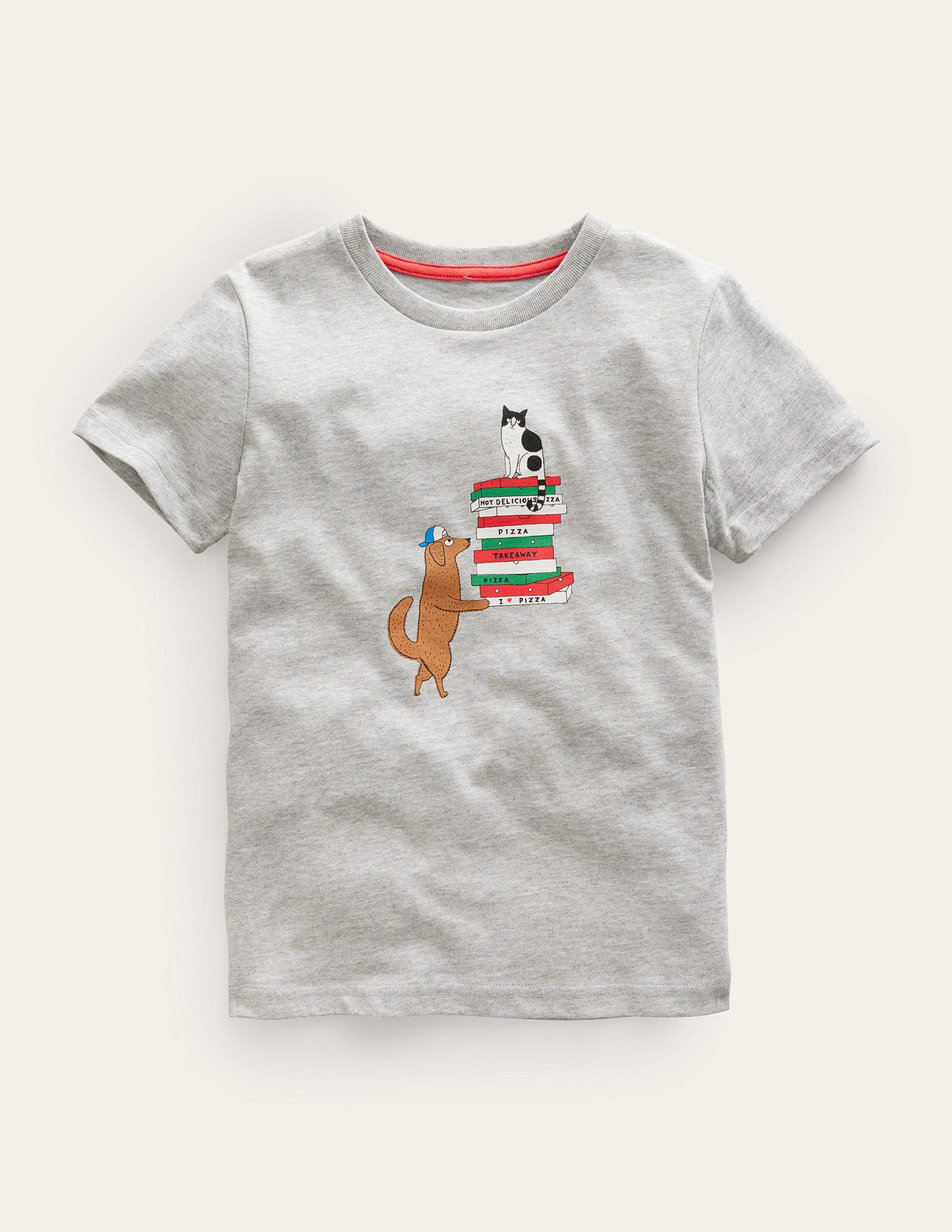 Originelles T-Shirt-Grau Meliert, Hund - Image 1
