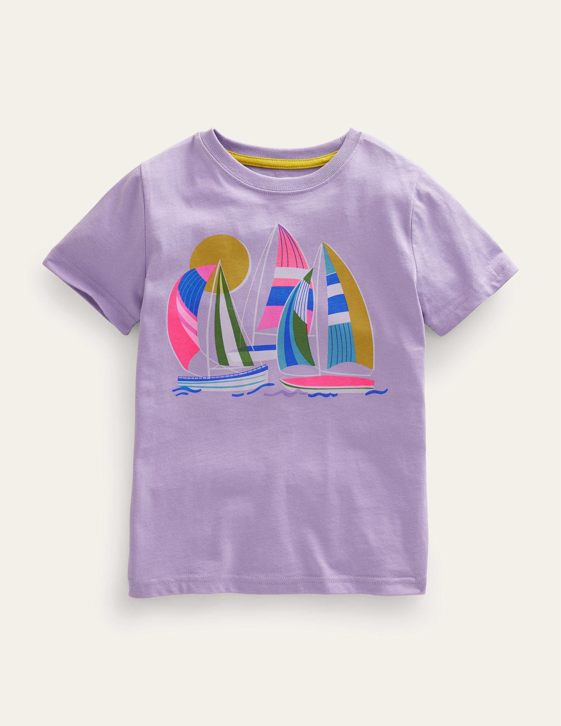 T-shirt à imprimé graphique-Lavande brumeuse-1