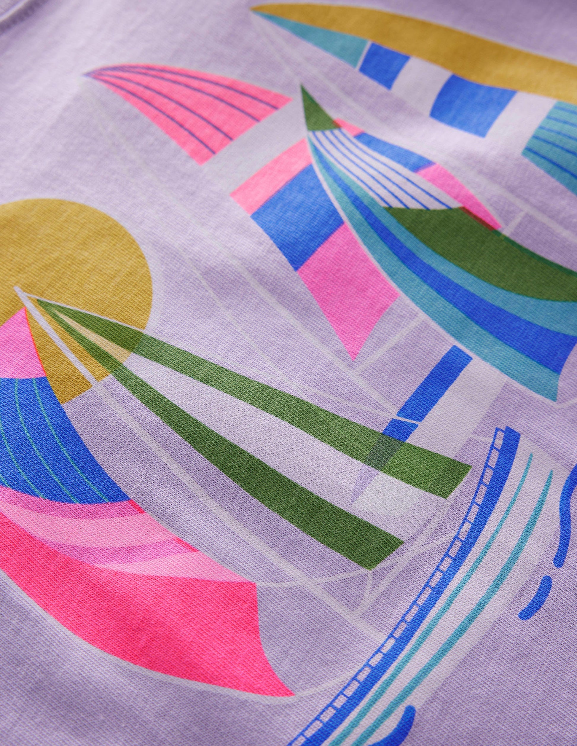 T-shirt à imprimé graphique-Lavande brumeuse-3