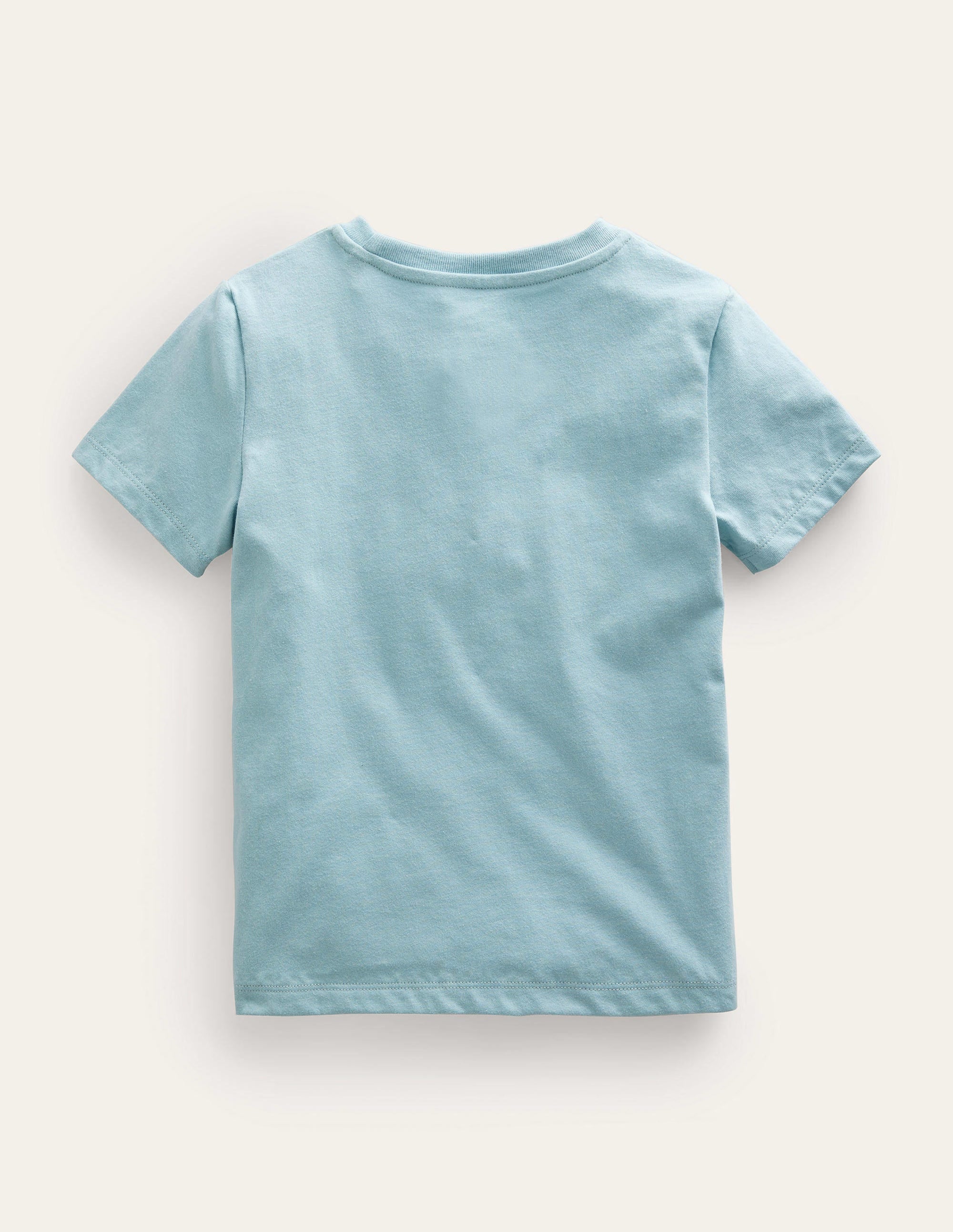 T-Shirt mit Kettenstichmotiv-Turmalinblau, Burger - Image 2