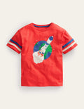 T-shirt sportif décontracté-Fusée rouge confiture