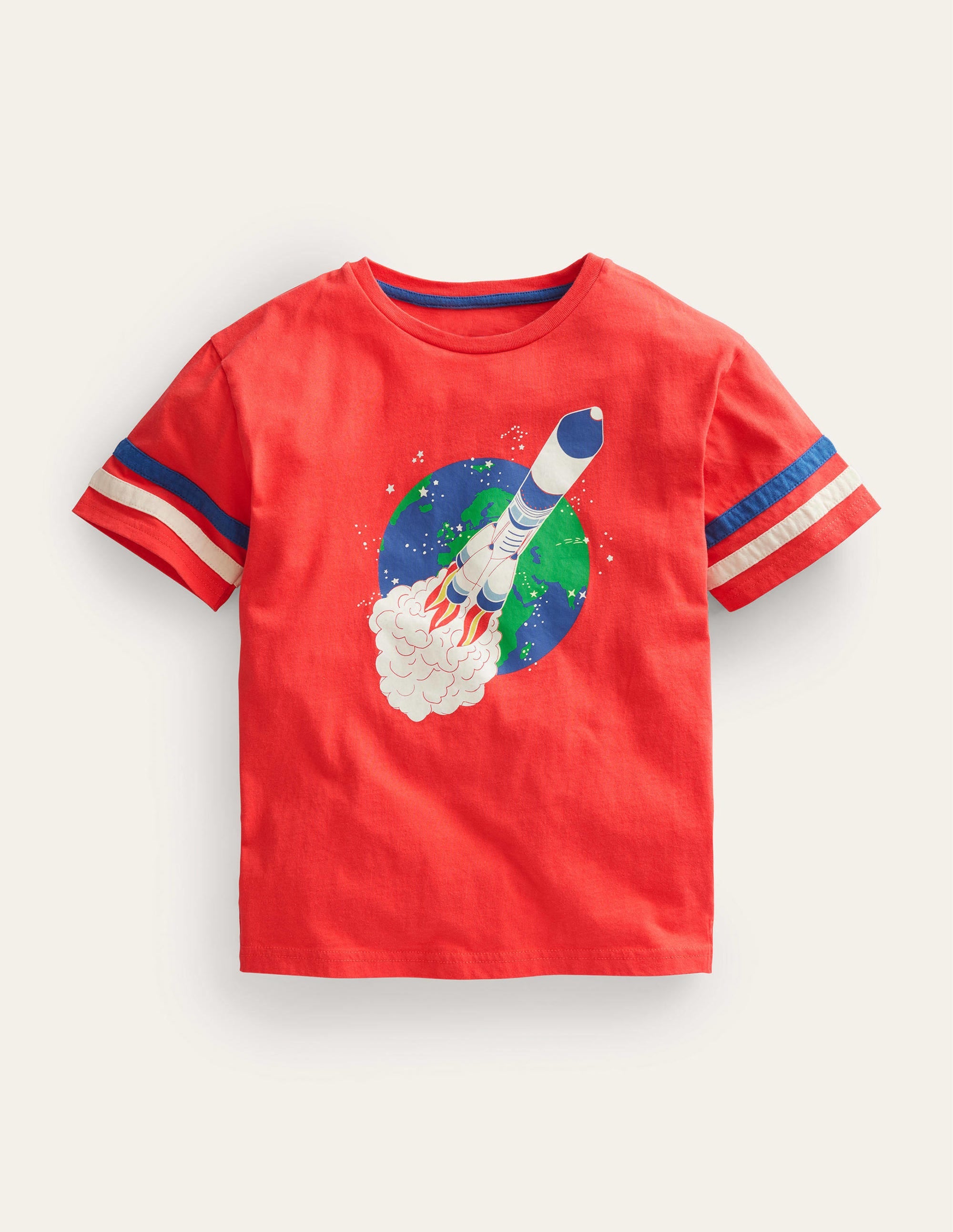 T-shirt sportif décontracté-Fusée rouge confiture - Image 1