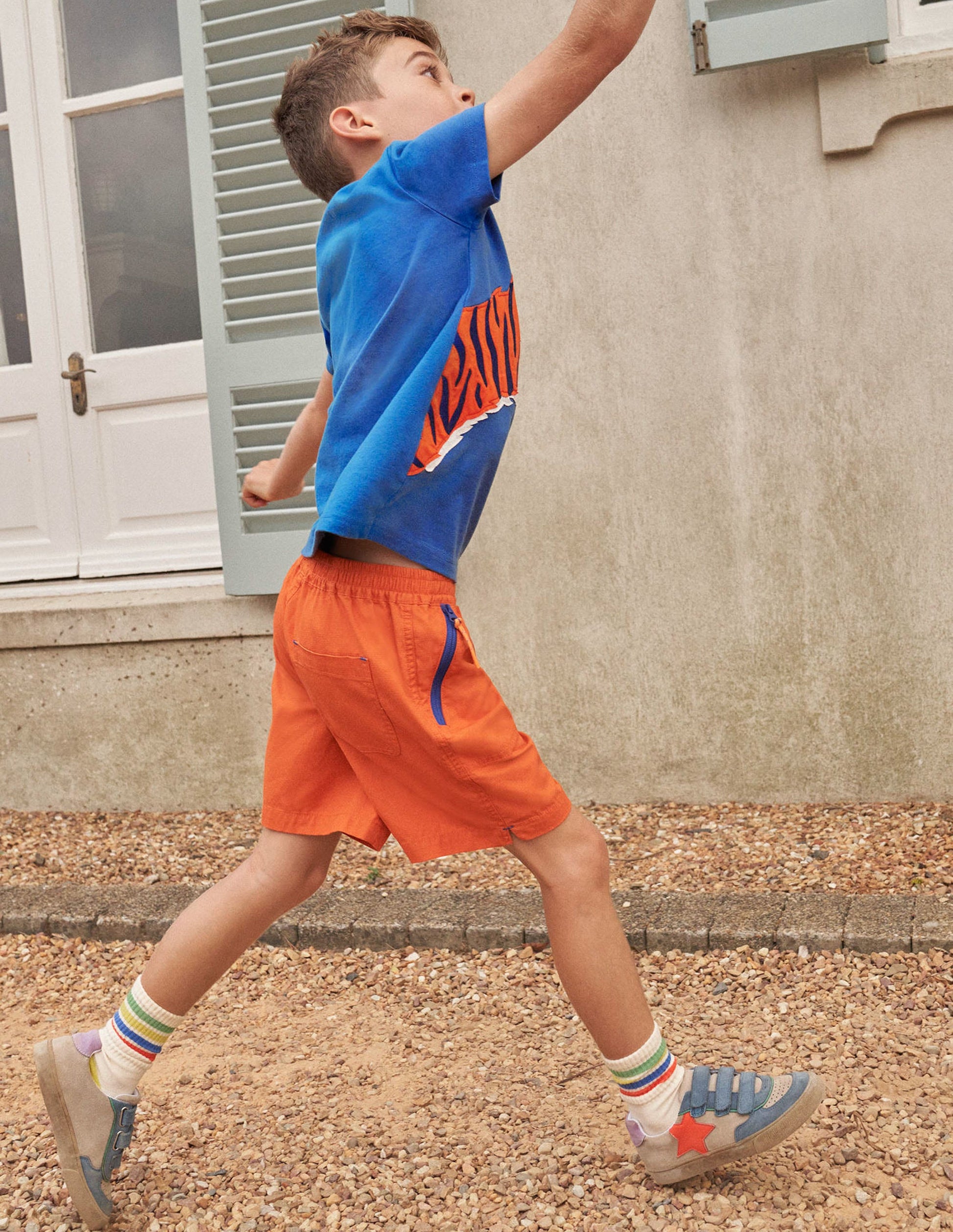 Praktische Shorts aus reißfestem Material-Kumquatorange-4