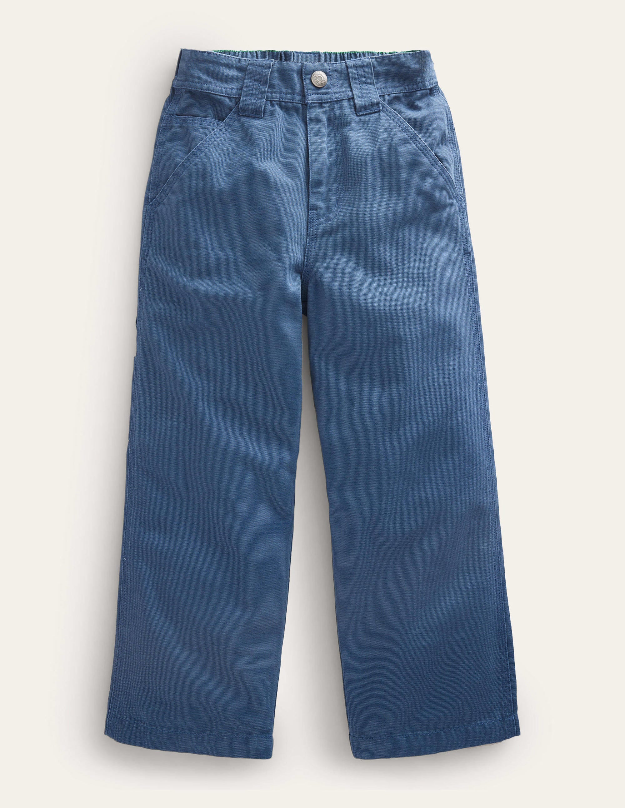 Pantalon style charpentier en toile-Bleu robot - Image 1