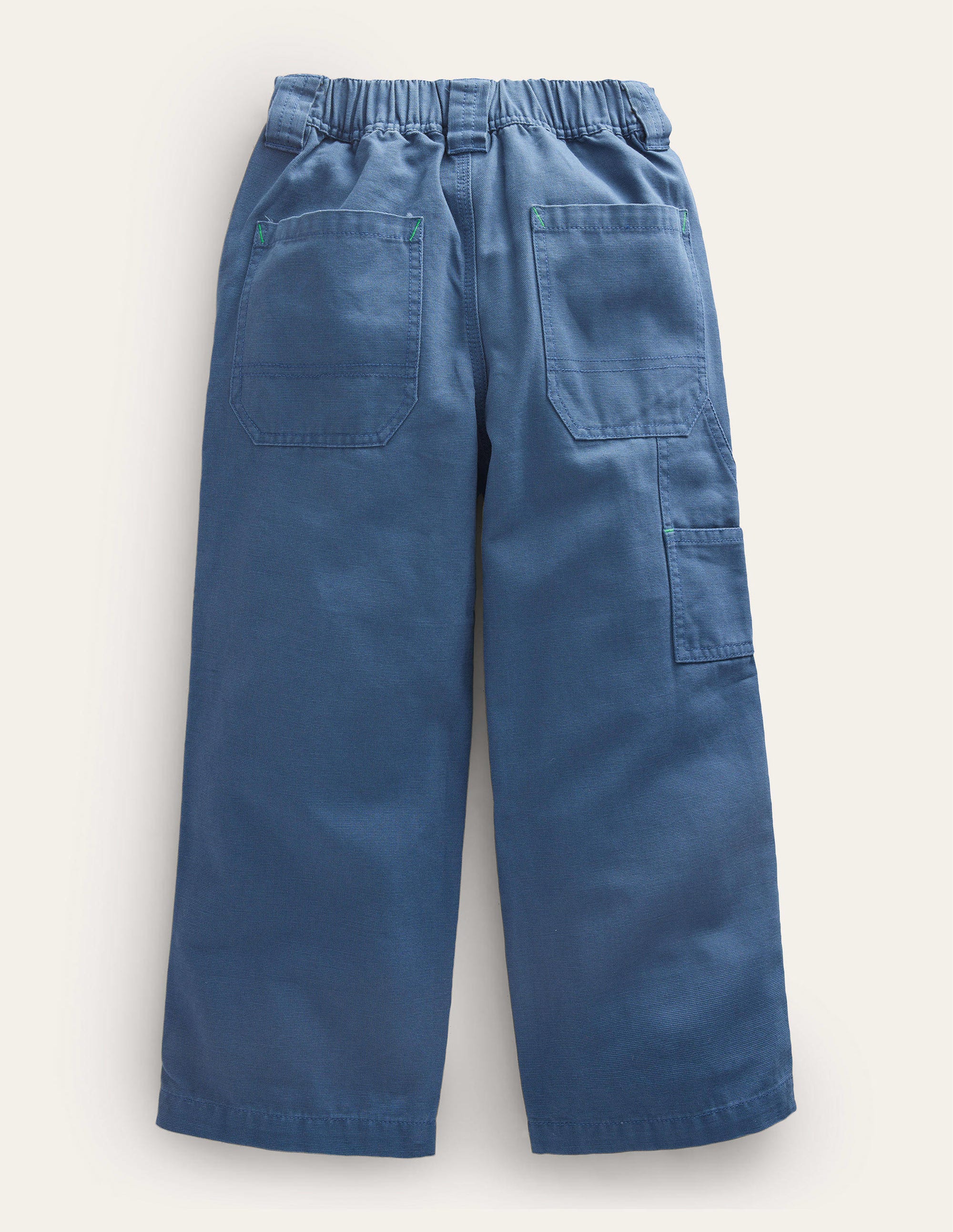 Pantalon style charpentier en toile-Bleu robot - Image 2