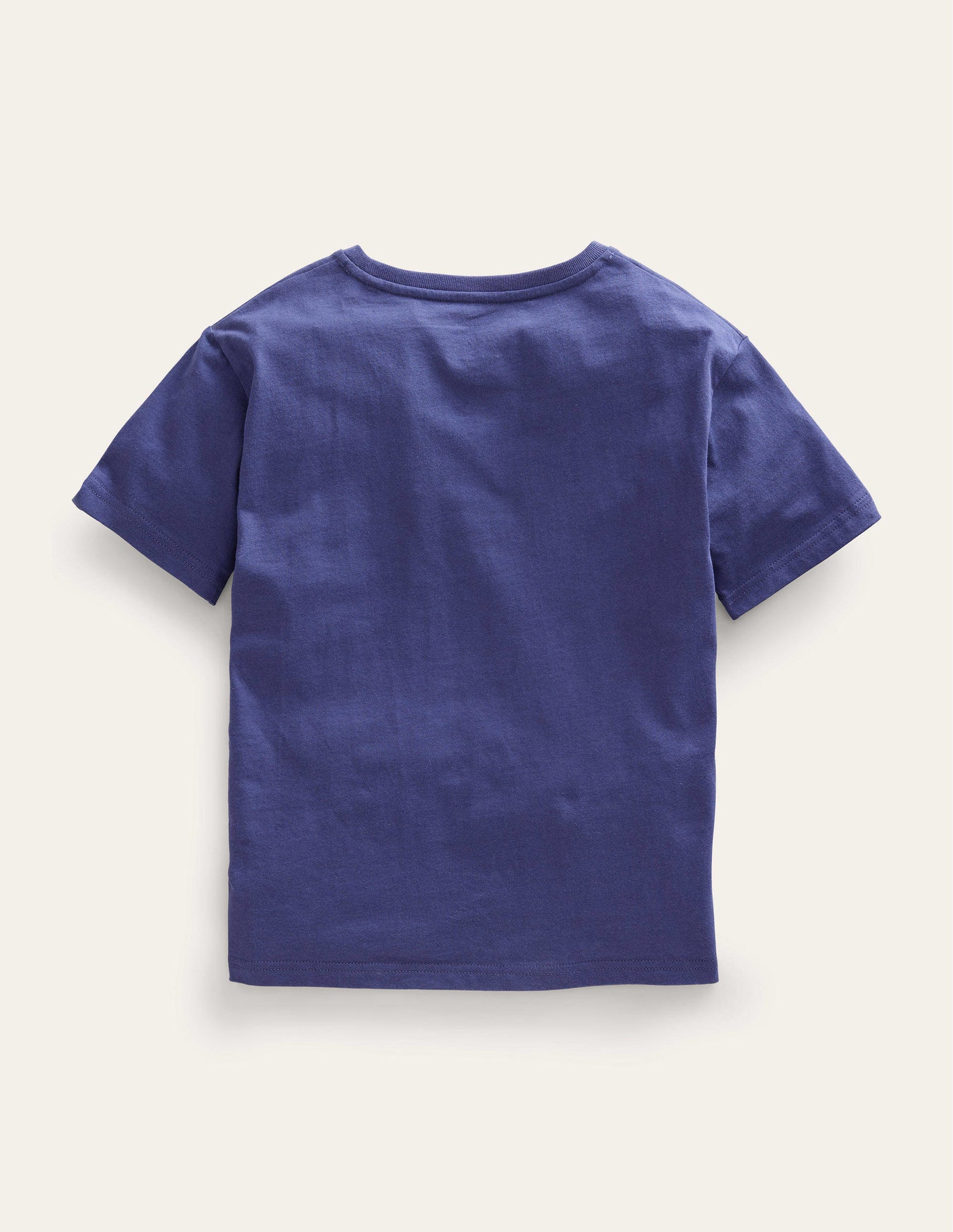 T-Shirt mit fröhlicher Applikation-Sanftes Segelblau-2