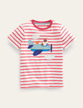 T-shirt à appliqué animal-Cochon d'Inde ivoire/confiture