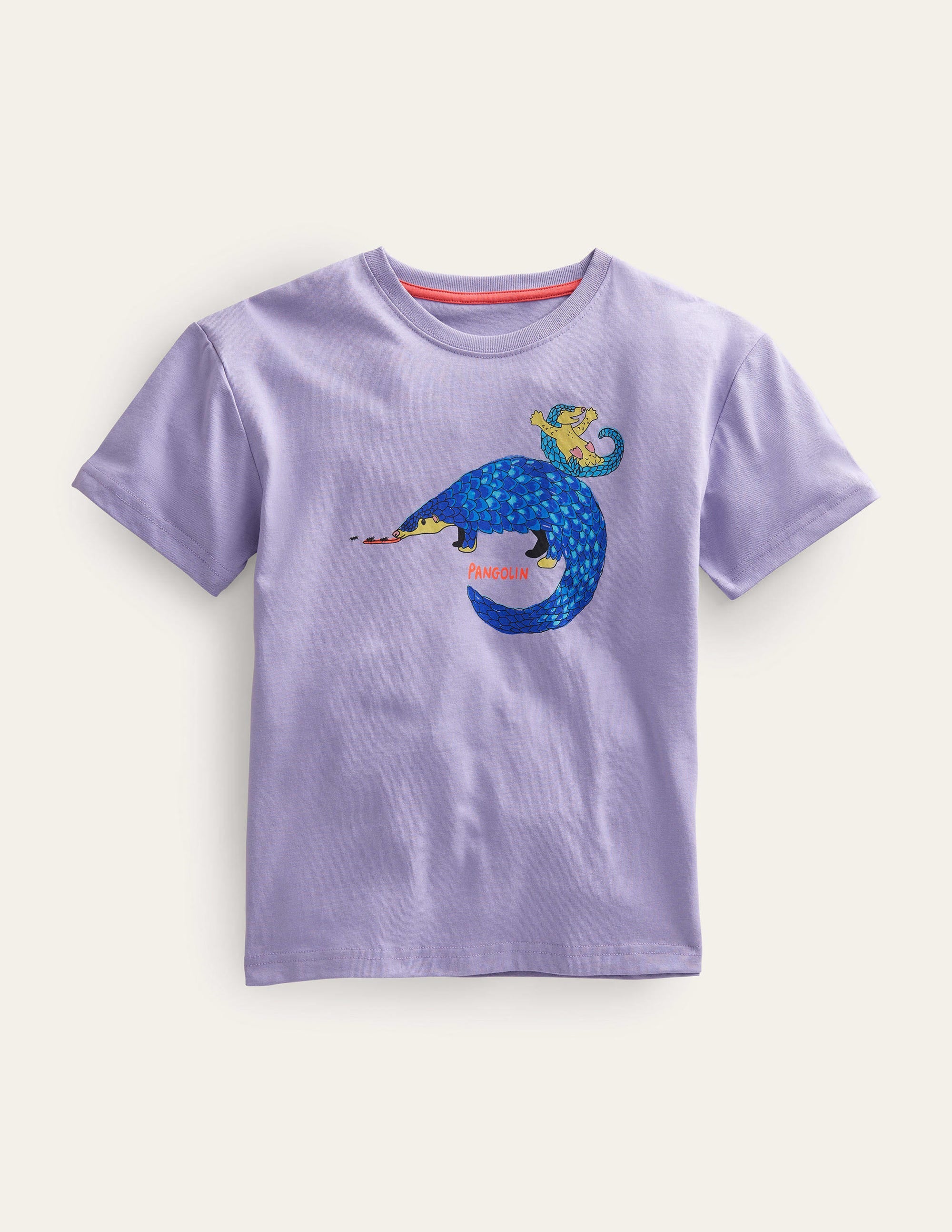 T-shirt décontracté imprimé-Pangolin lavande brumeuse - Image 1
