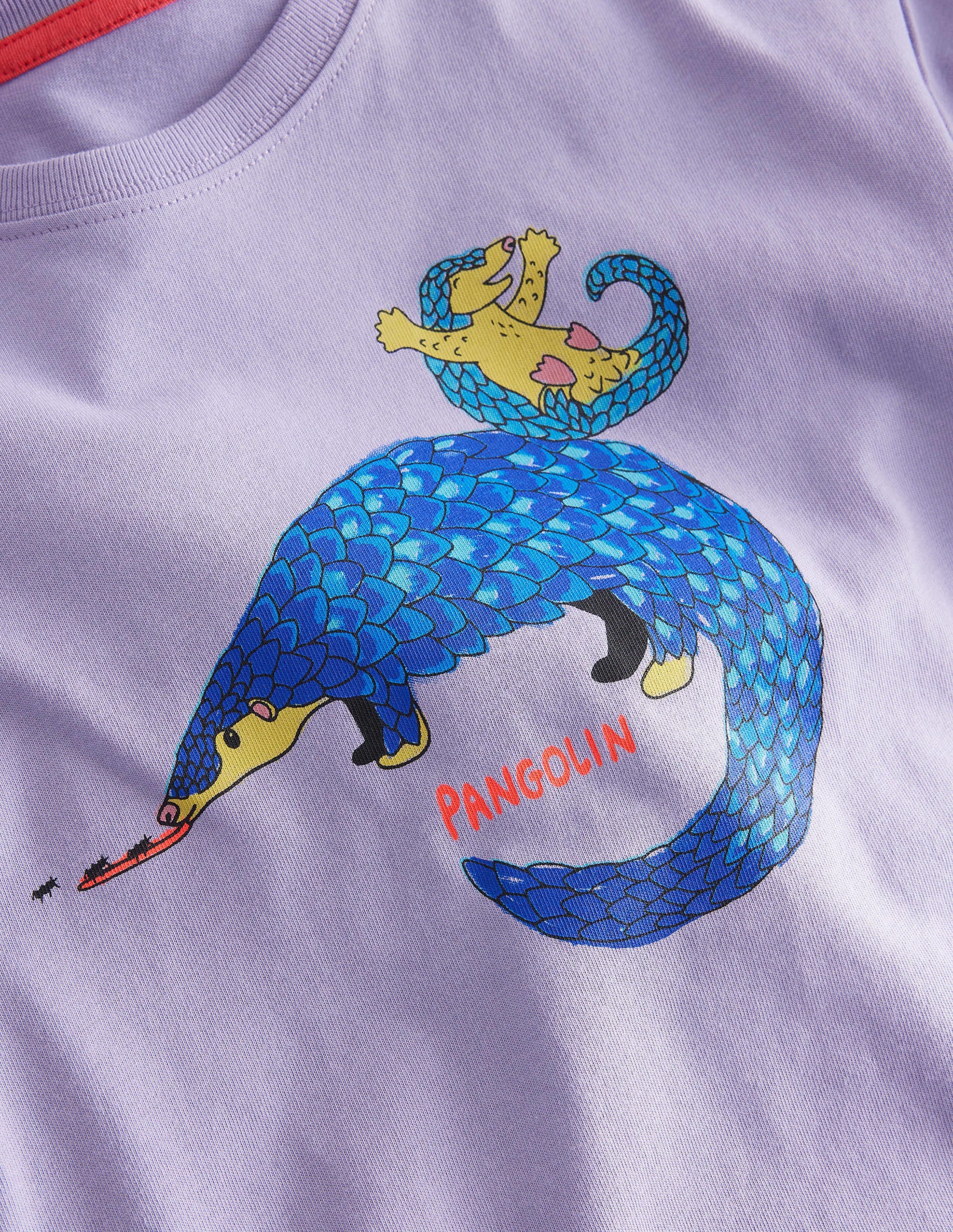 T-shirt décontracté imprimé-Pangolin lavande brumeuse - Image 3