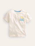 T-shirt à logo recto verso-Soleil ivoire