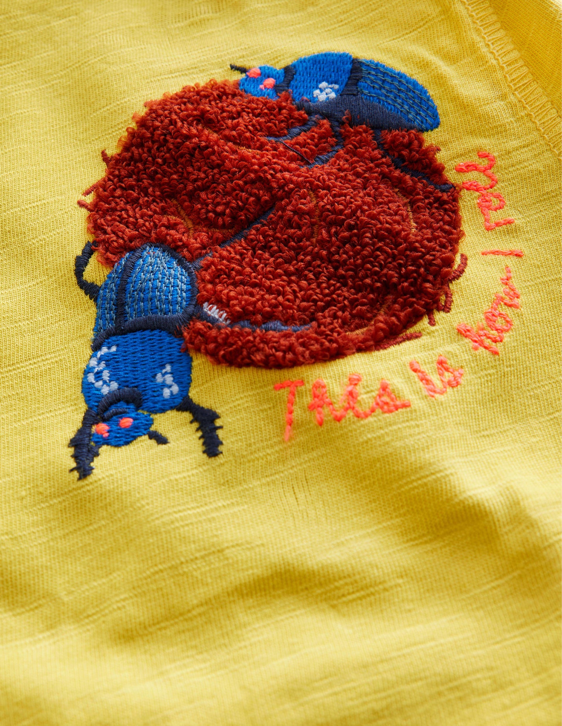 T-Shirt mit Bouclé-Motiv-Stachelbeerengelb-3