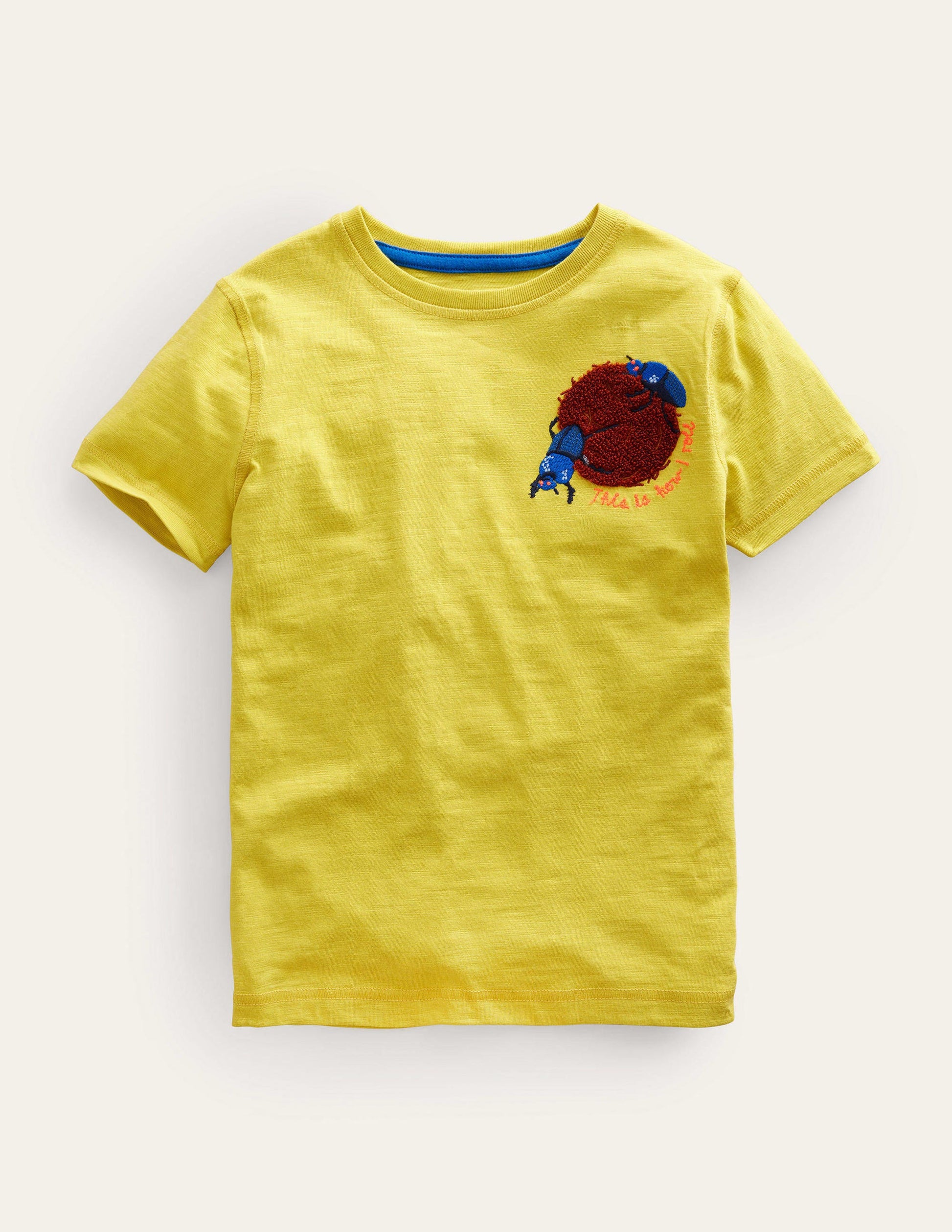T-Shirt mit Bouclé-Motiv-Stachelbeerengelb-1