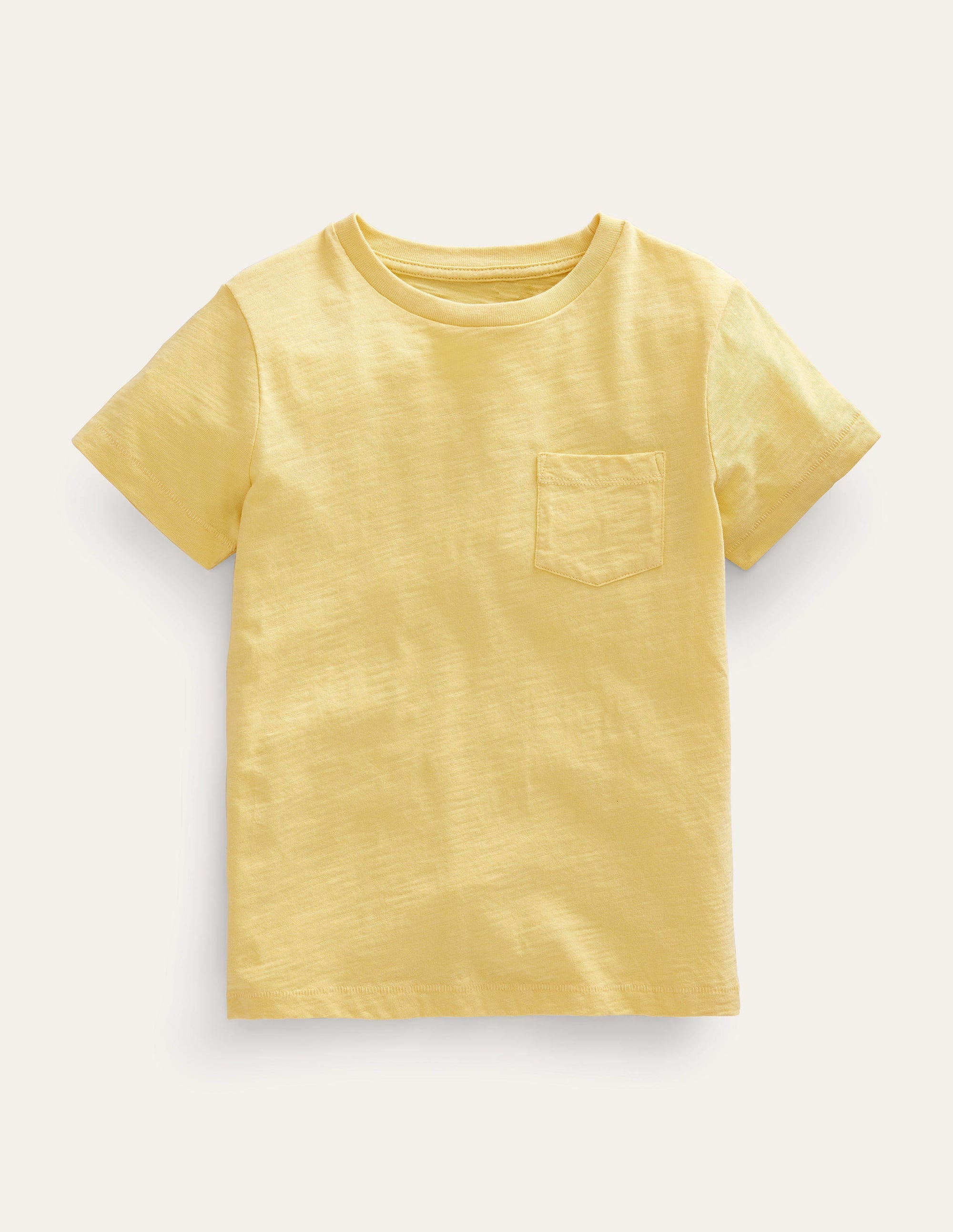 T-shirt délavé en tissu flammé-Jaune bouton d'or - Image 1