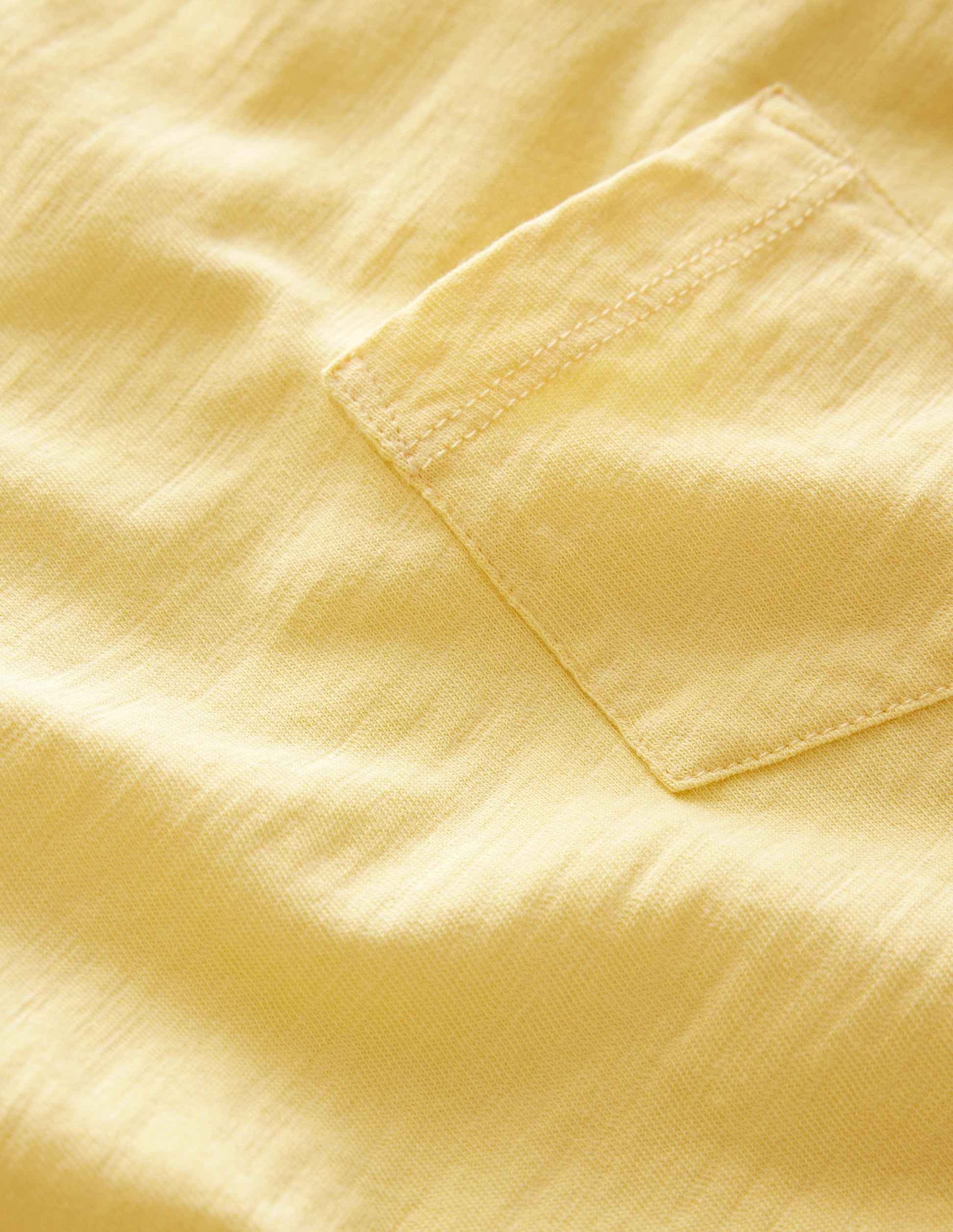 T-shirt délavé en tissu flammé-Jaune bouton d'or-3