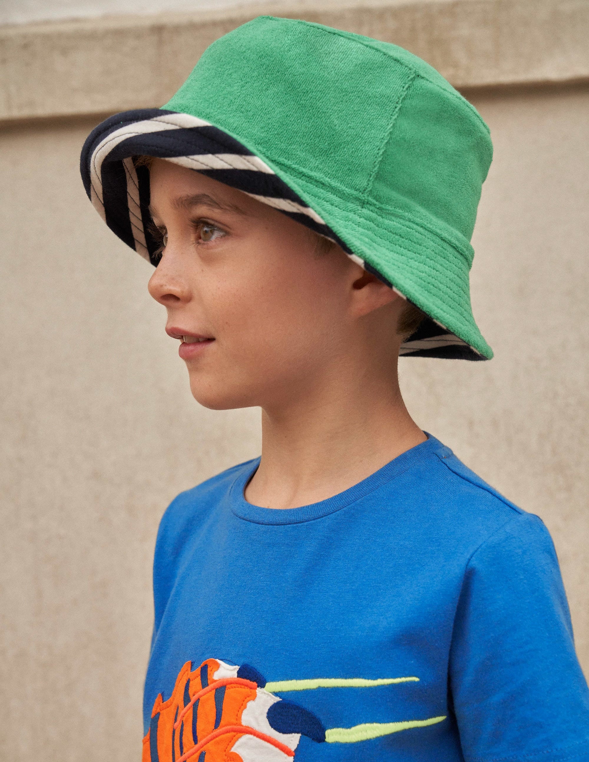 Chapeau en éponge-Rayé bleu marine - Image 4