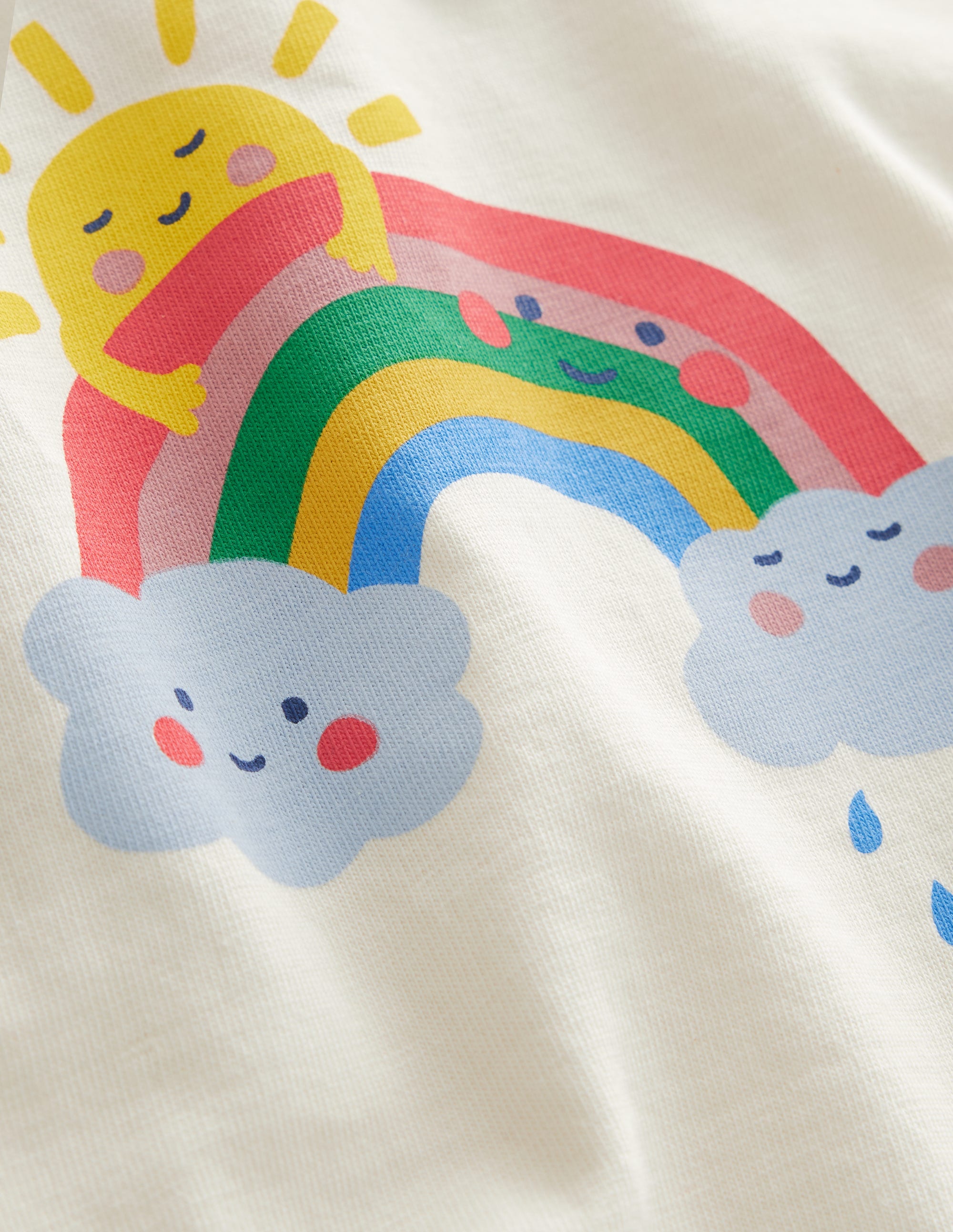 Lässiges Sweatshirt mit Regenbogenmotiv-Naturweiß, Regenbogen - Image 3