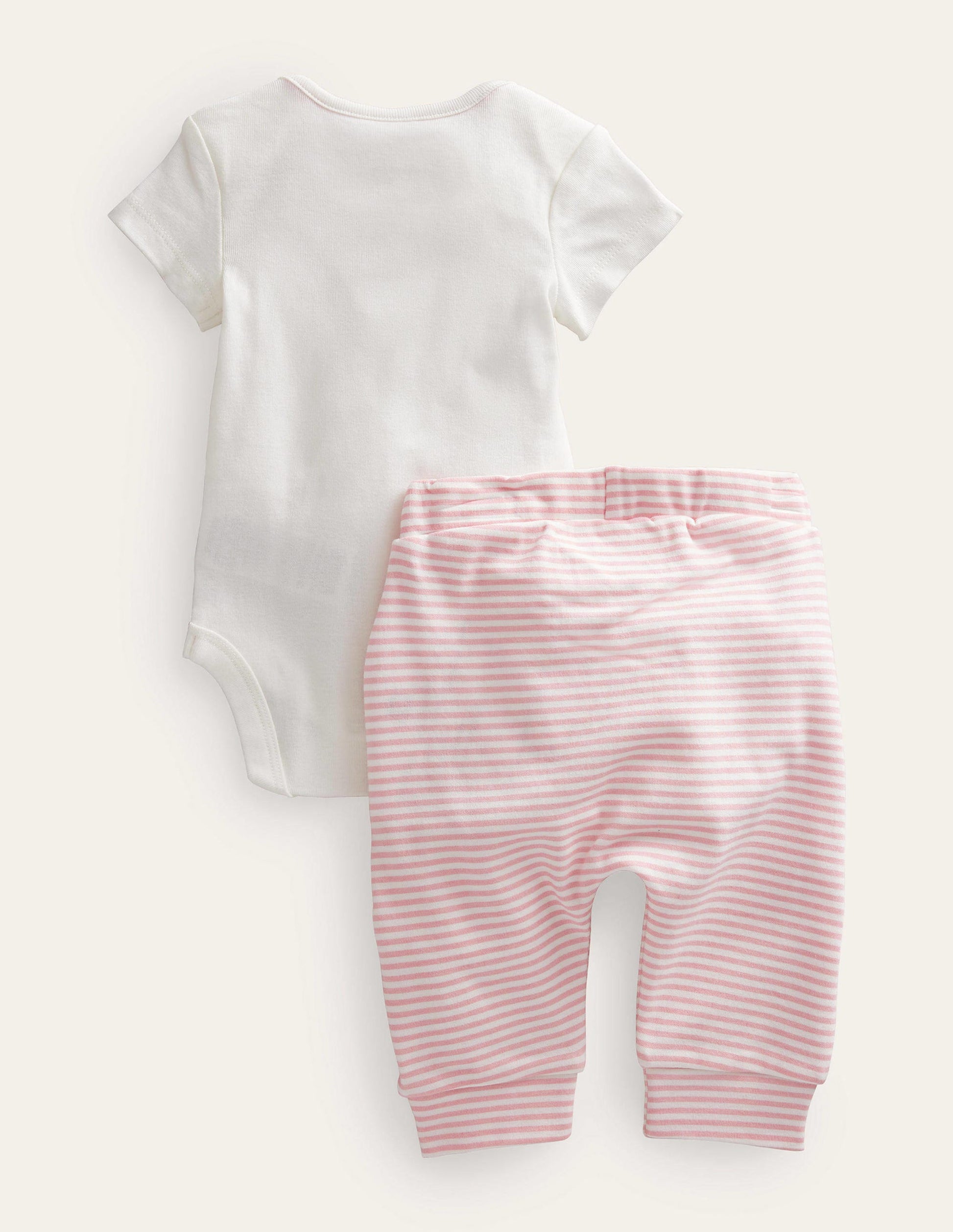 Body- und Leggings-Set aus GOTS-Baumwolle-Naturweiß, Küken-2