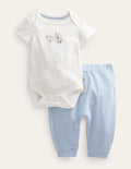 GOTS Body & Legging Set-Ivory Bunny