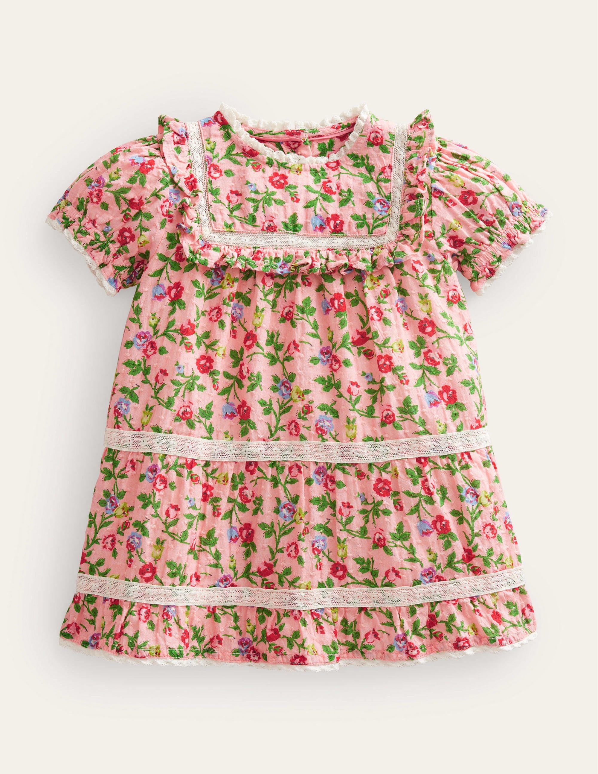 Gemustertes Kleid für besondere Anlässe-Rosenrosa - Image 1