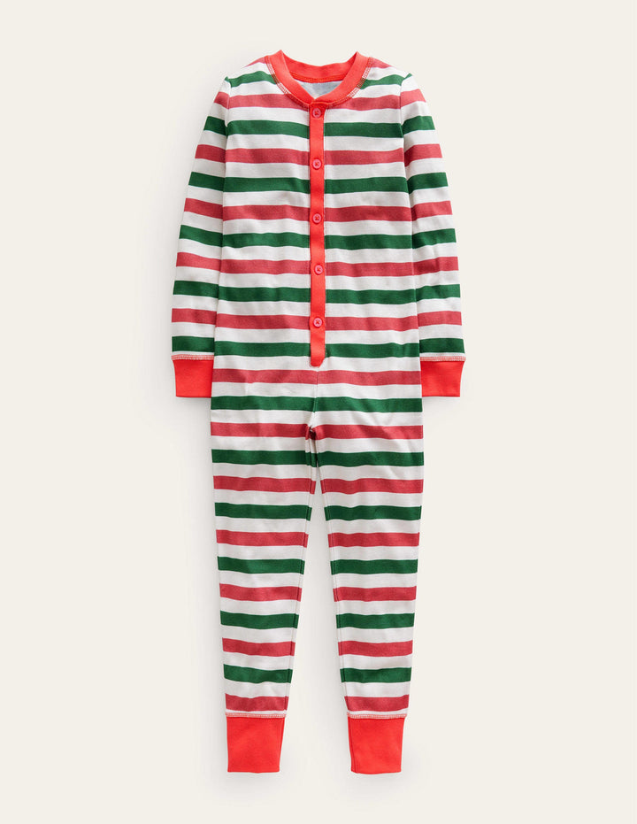 Snug All-In-One Pyjamas-Multi Stripe