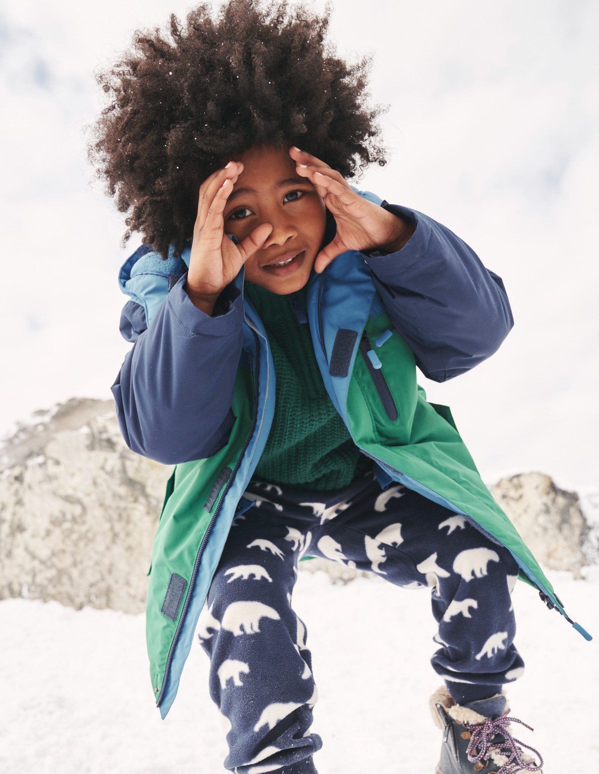 Wasserdichte Allwetterjacke-Grün / Blau / Marineblau-5