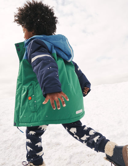 Wasserdichte Allwetterjacke-Grün / Blau / Marineblau-6