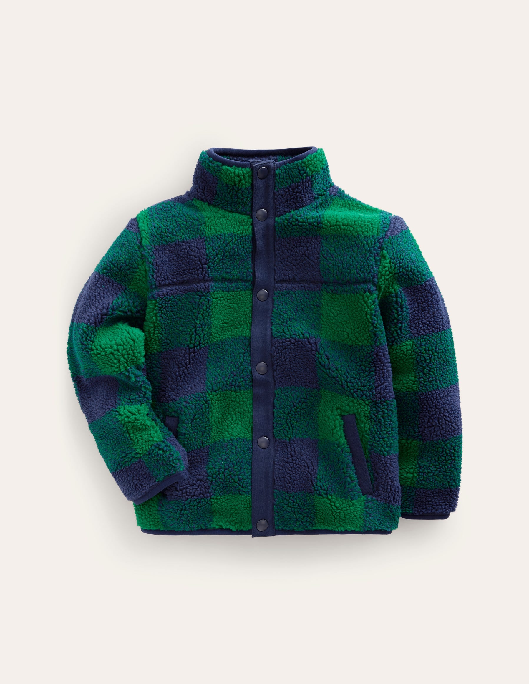 Veste en borg-Carreaux verts - Image 1
