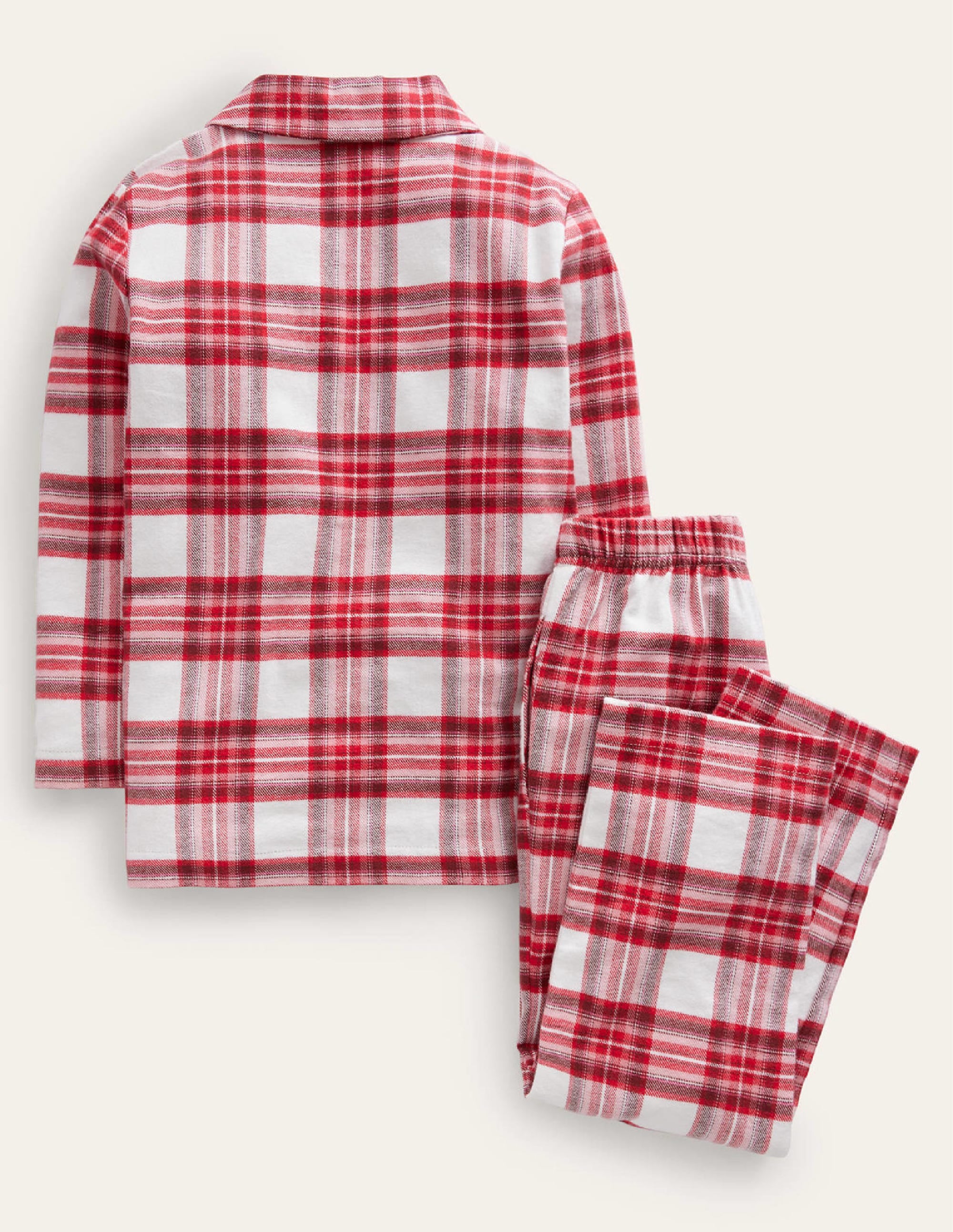 Pyjama-Set aus Webstoff-Pink Kariert - Image 2