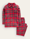 Pyjama-Set aus Webstoff-Rot Kariert