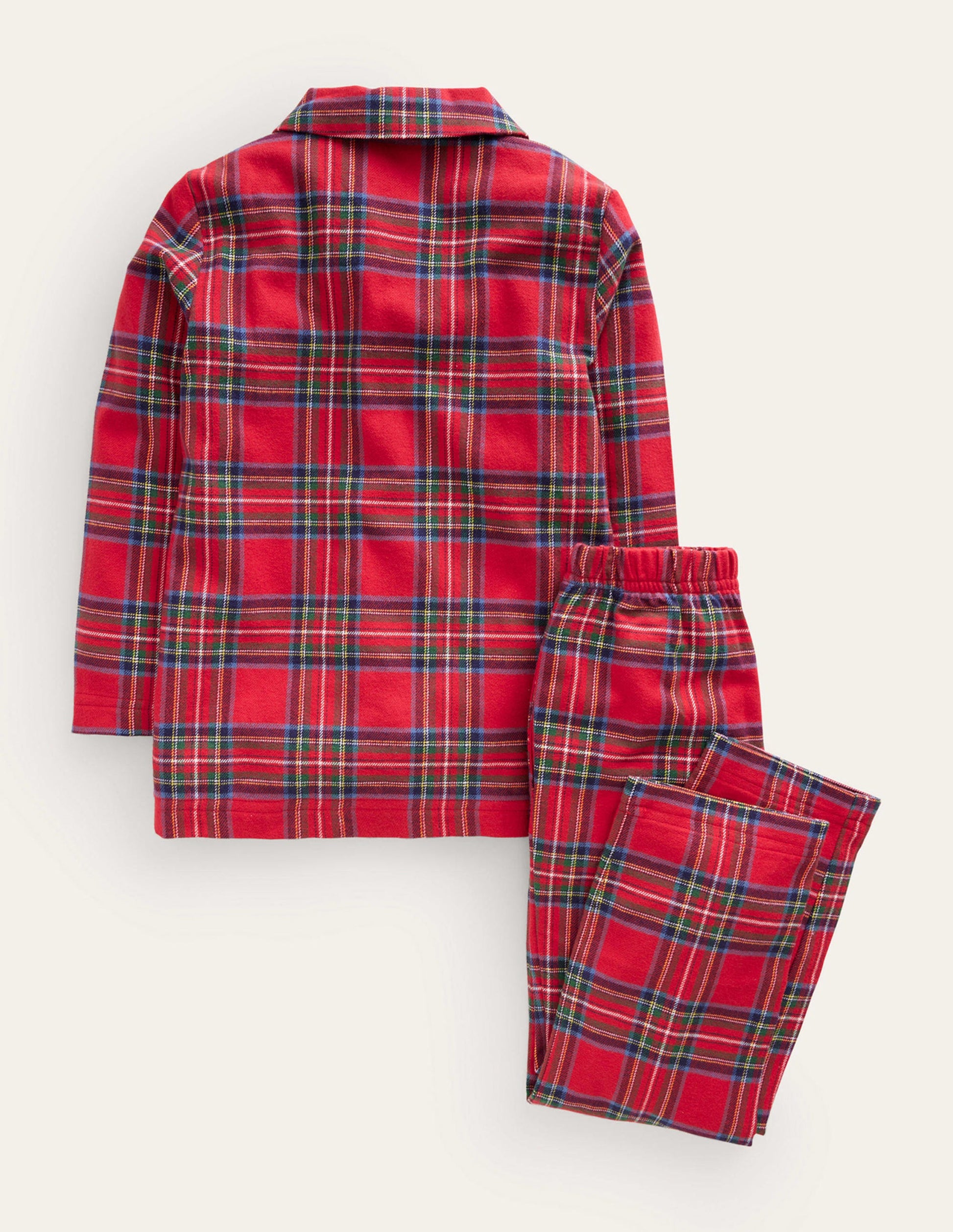 Pyjama-Set aus Webstoff-Rot Kariert-2
