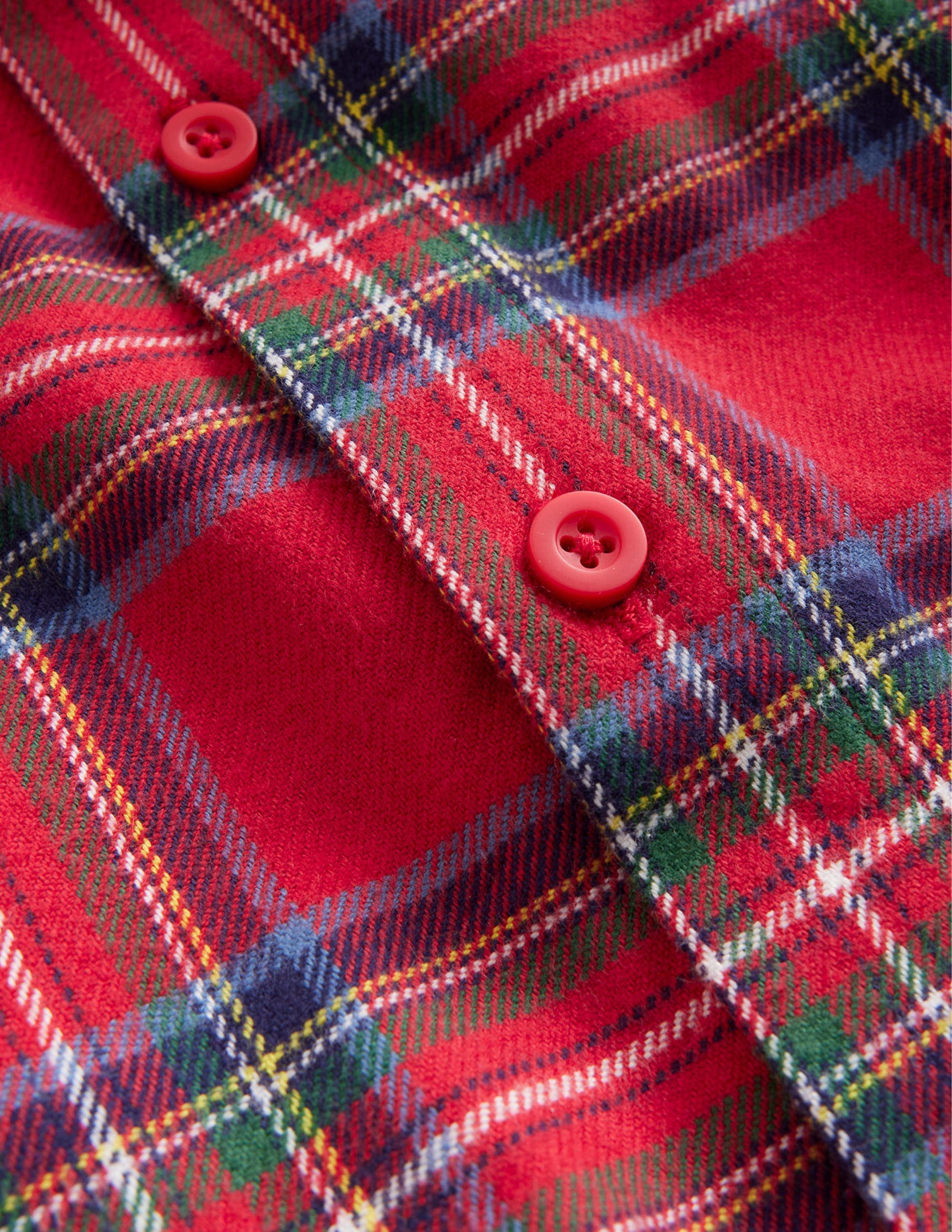 Pyjama-Set aus Webstoff-Rot Kariert-3