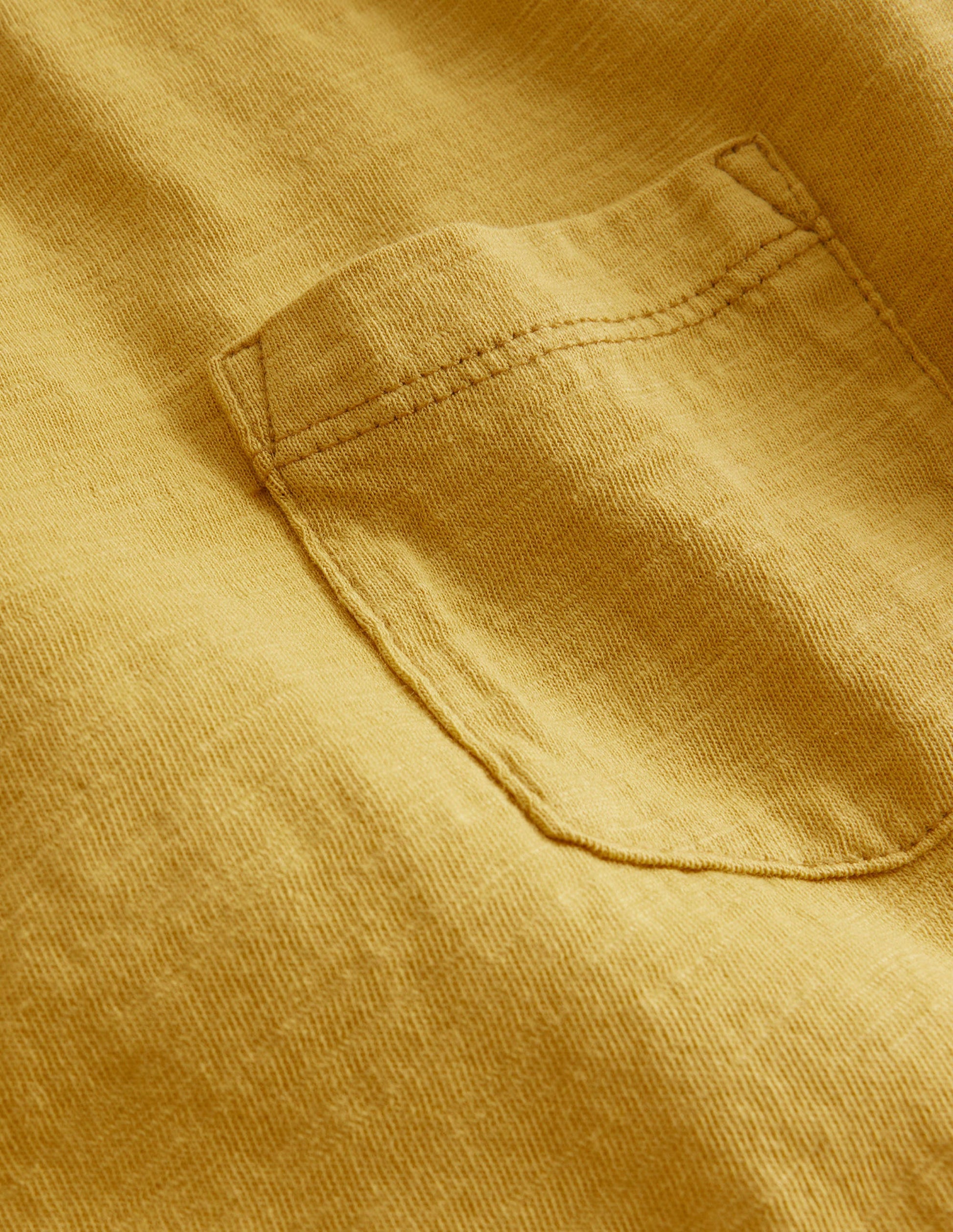 Langärmliges T-Shirt in gewaschener Optik-Ölgelb-3