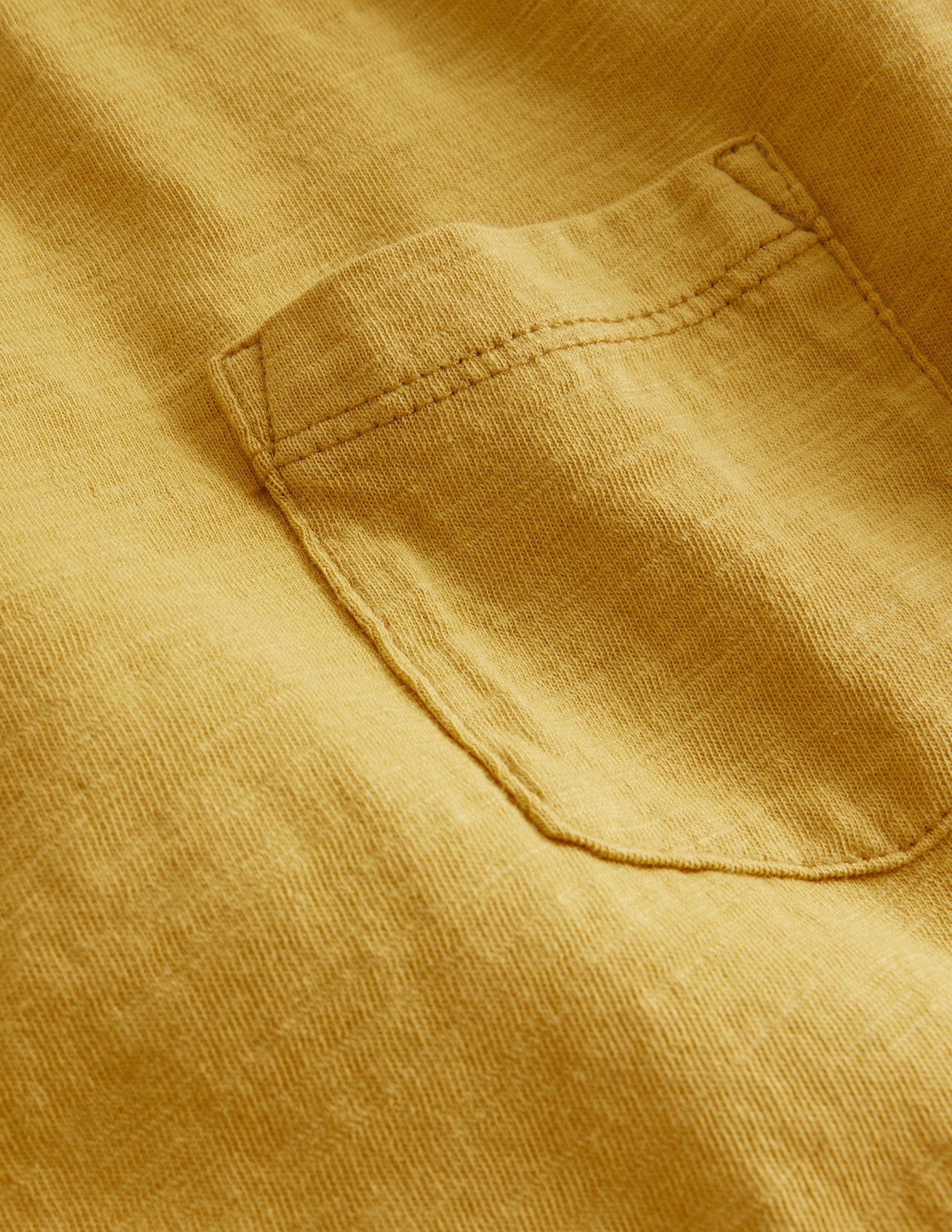Langärmliges T-Shirt in gewaschener Optik-Ölgelb - Image 3