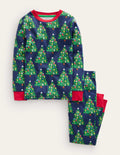 Im Dunkeln leuchtender Schlafanzug-Schuluniform-Marineblau Weihnachten