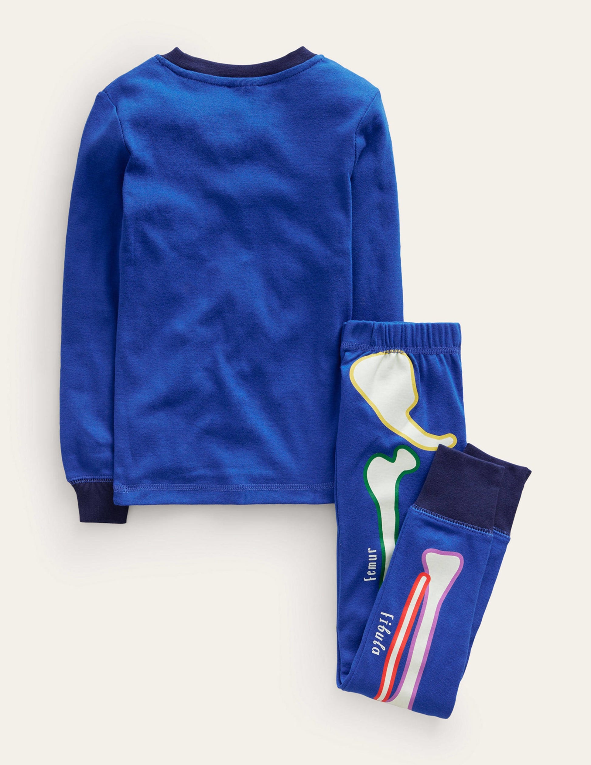 Pyjama phosphorescent-Squelette bleu brillant-2